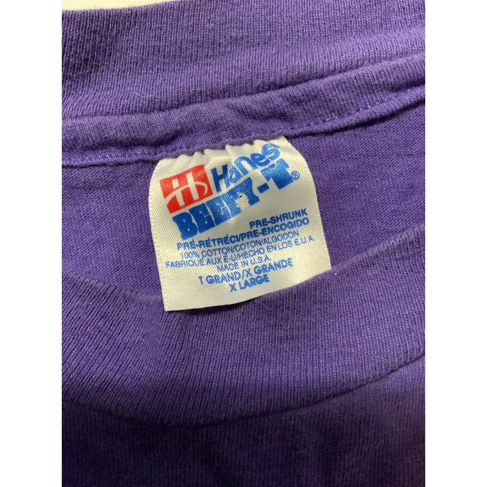Hanes VINTAGE 90s Petes Wicked Ale Beer Get Wicked Tonight Purple Single Stitch T-Shirt XL Mens/Adults Purple Shirt Size US XL / EU 56 / 4 - 5 Thumbnail