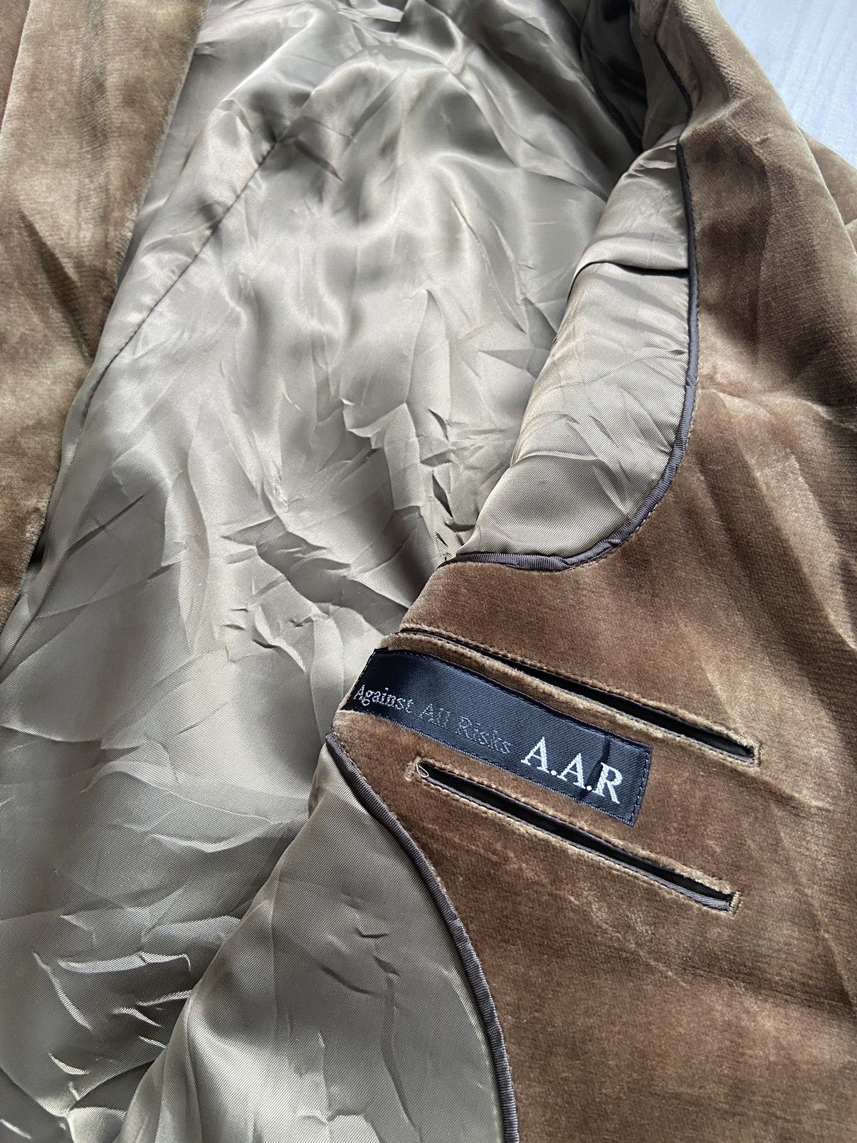 Yohji Yamamoto All Against Risk By Yohji Yamamoto Velvet Moleskin Blazer Size 40S - 5 Thumbnail