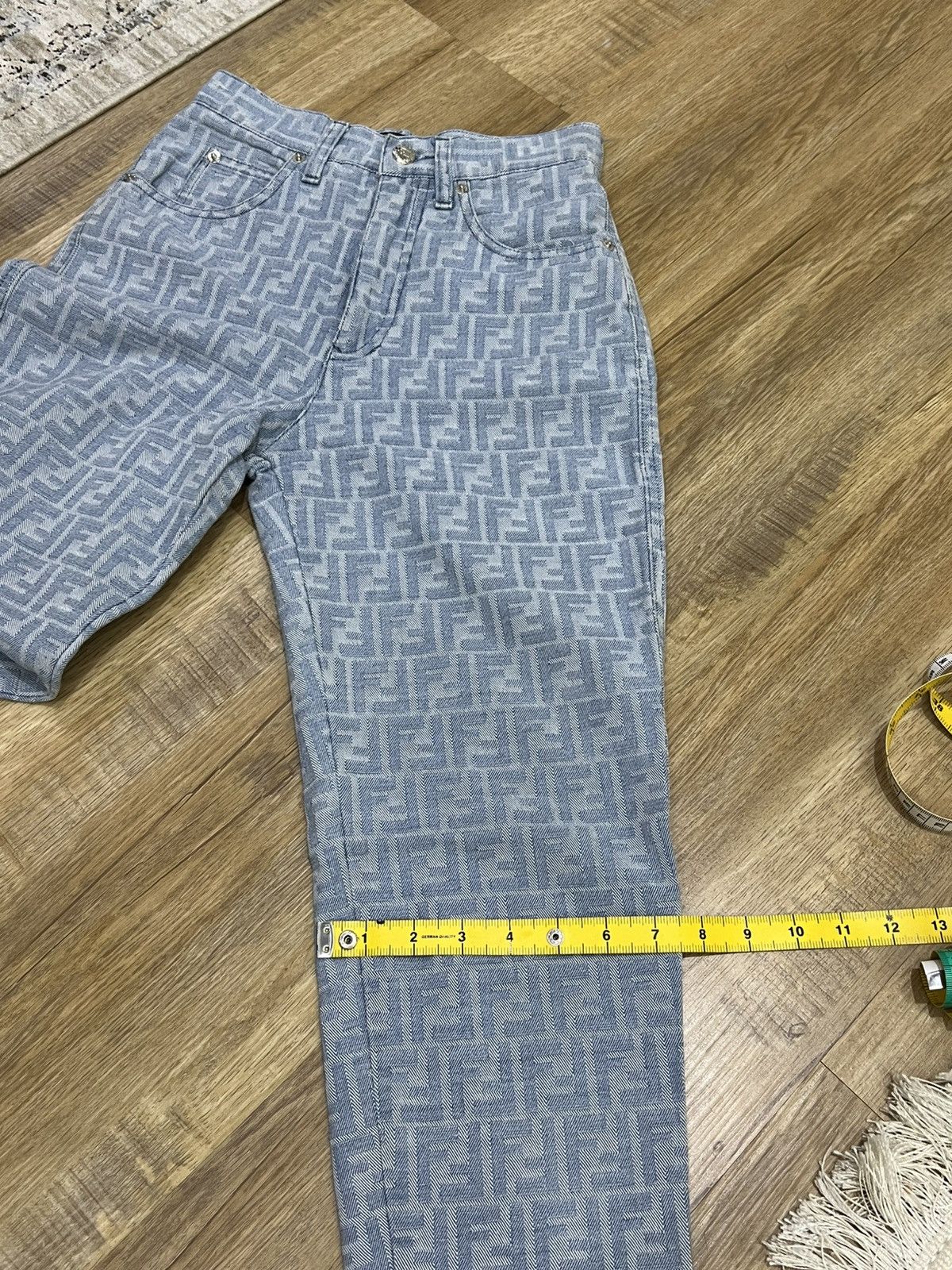 Fendi VINTAGE FENDI MONOGRAM ITALIAN DESIGNER JEANS DENIM Size 25" / US 0 / IT 36 - 11 Thumbnail