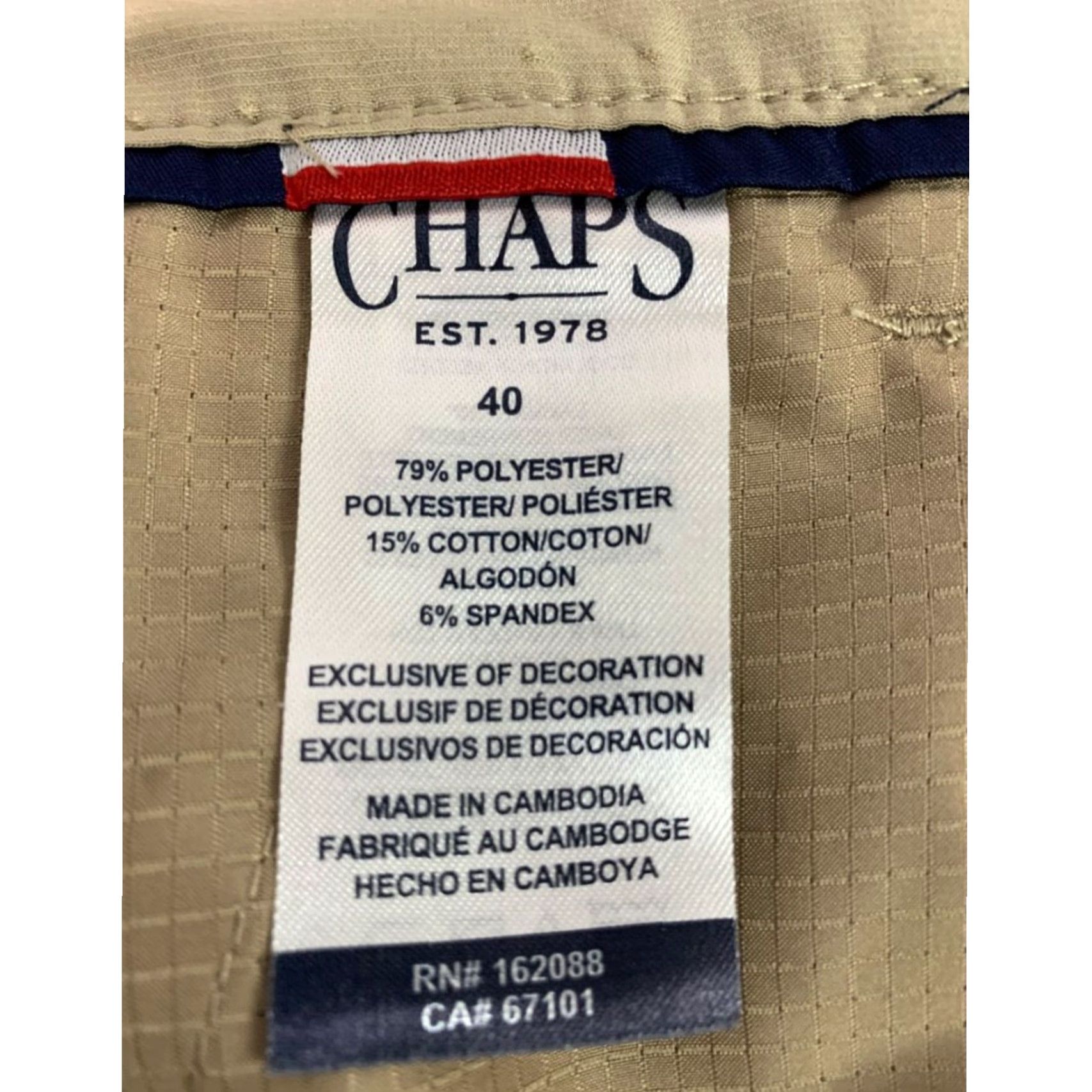 Chaps Chaps Shorts Mens Size 40 Tan Golf Quick Dry 8" Inseam Size US 40 / EU 56 - 7 Thumbnail