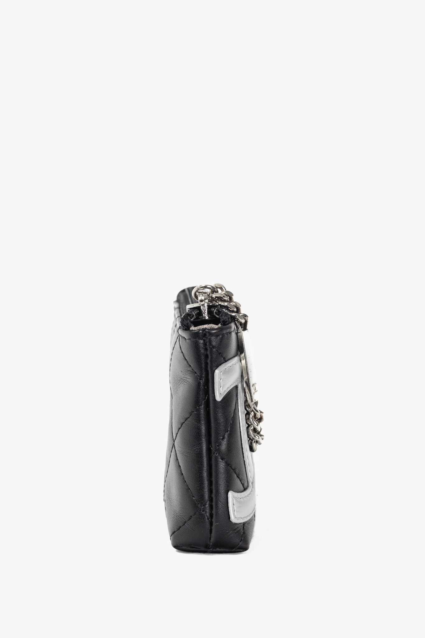 Chanel Chanel 12C Noir & Argen Cambon CC Quilted Card Case Size ONE SIZE - 3 Thumbnail