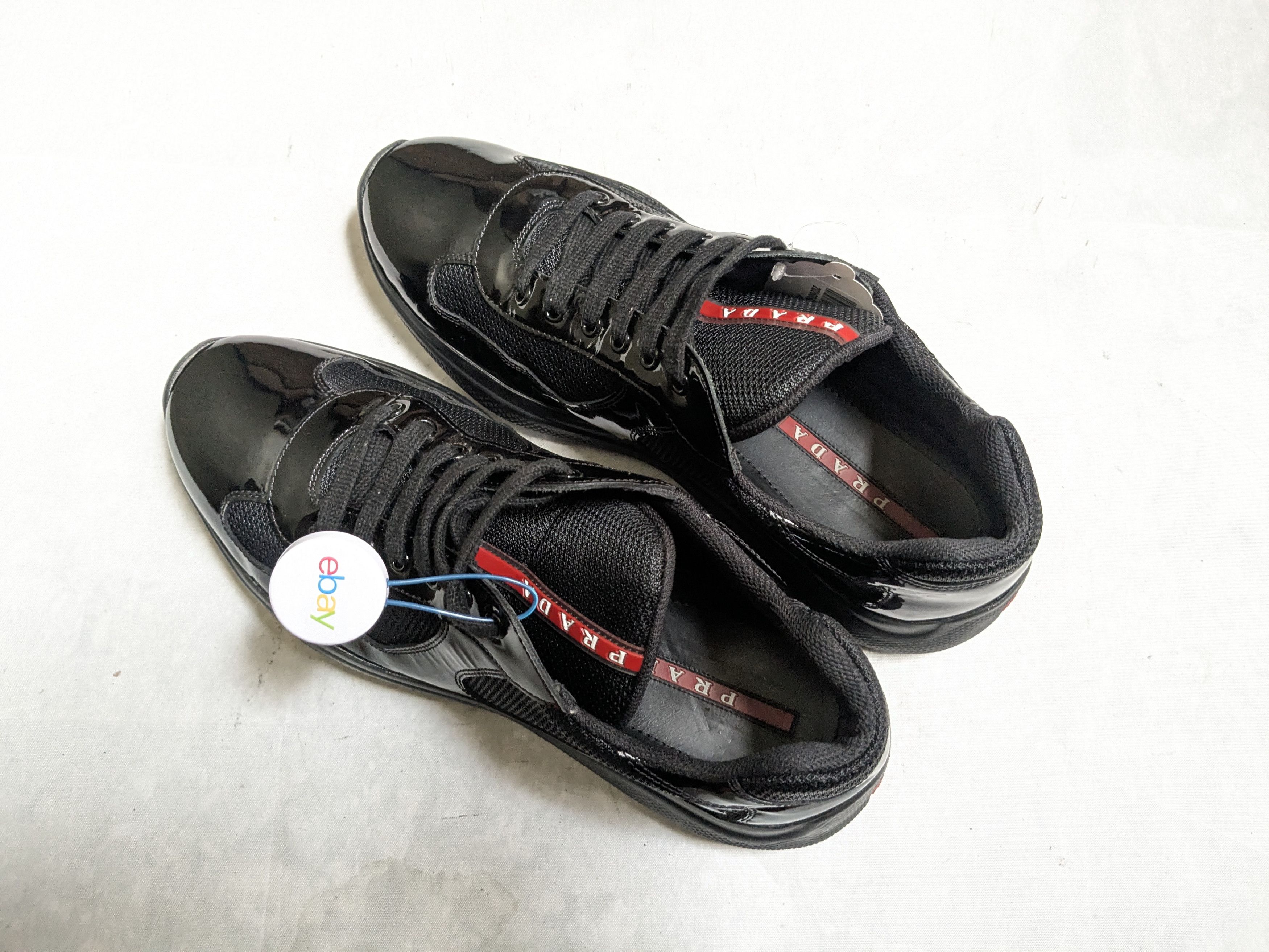 Prada Prada America's Cup Sneakers Black Patent Leather 11 Low Top Size US 11 / EU 44 - 12 Thumbnail