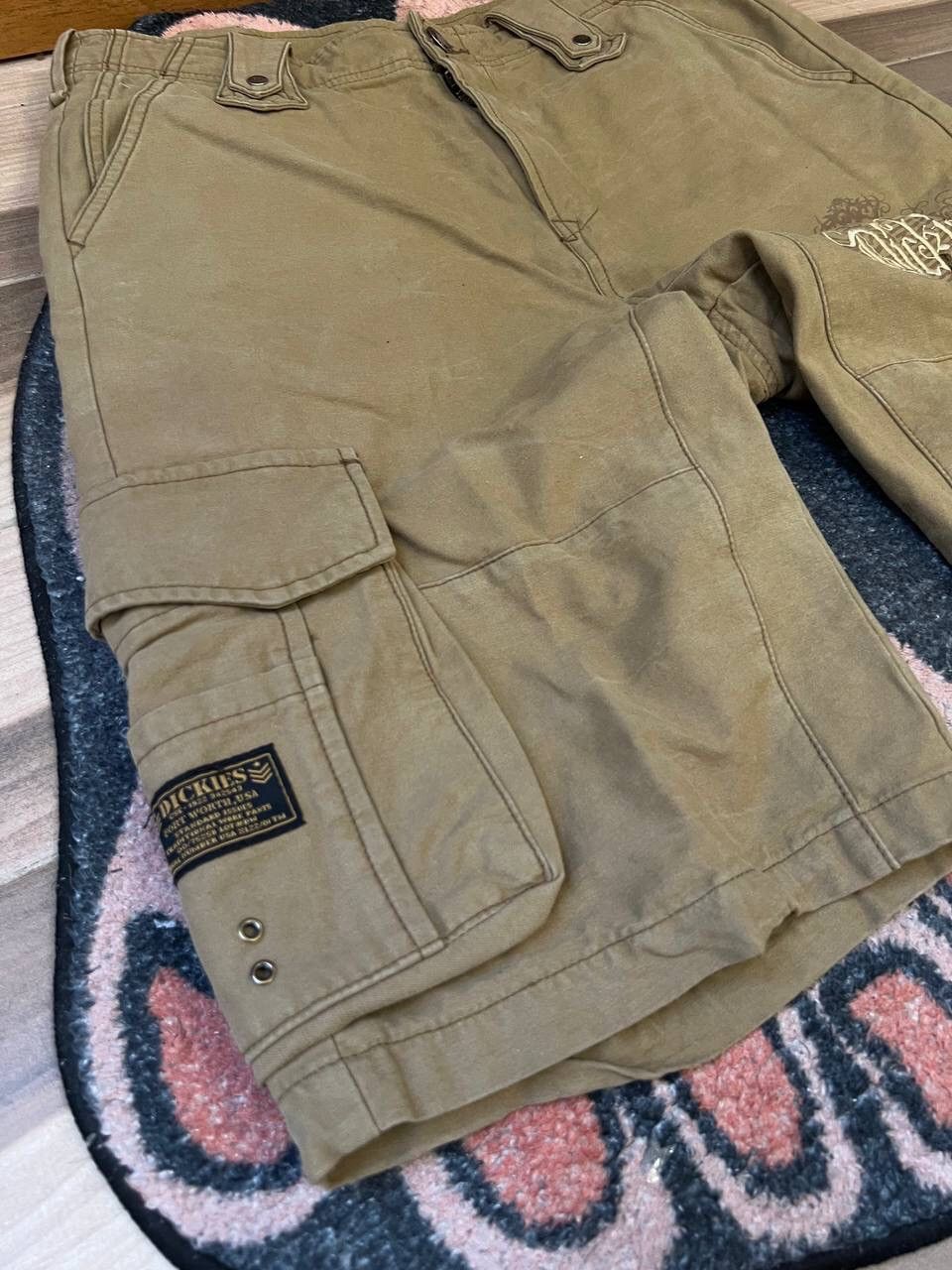 Dickies × Vintage Vintage Dickies Baggy Cargo Shorts Size US 33 - 5 Thumbnail