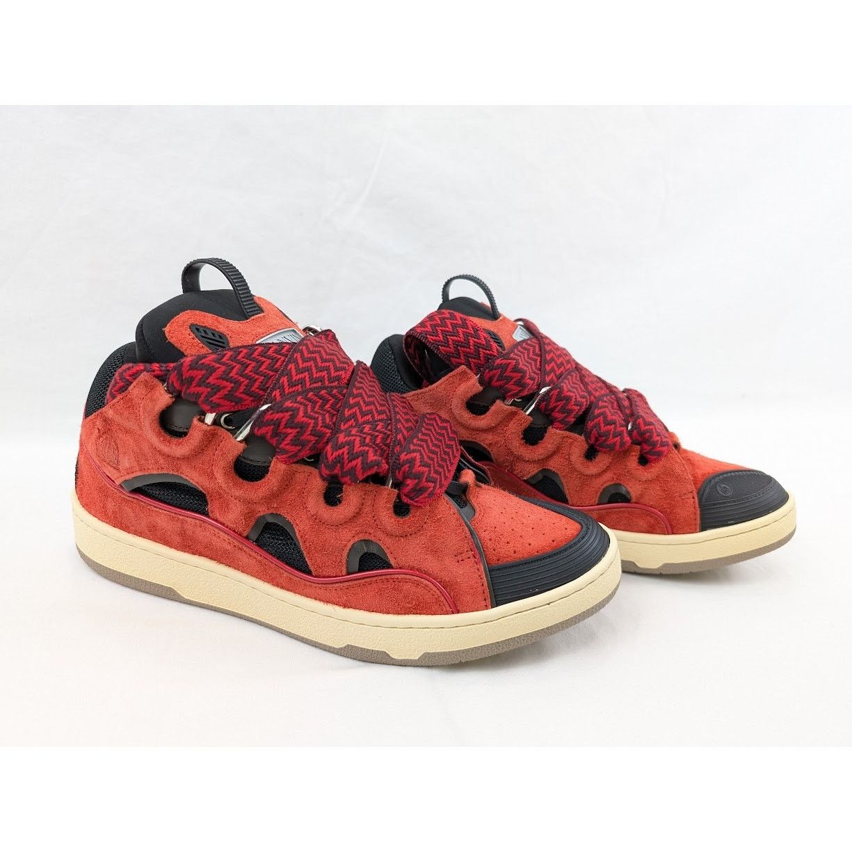 Lanvin o1rshd1 Curb Sneakers in Poppy Red/Black Size US 11 / EU 44 - 12 Thumbnail