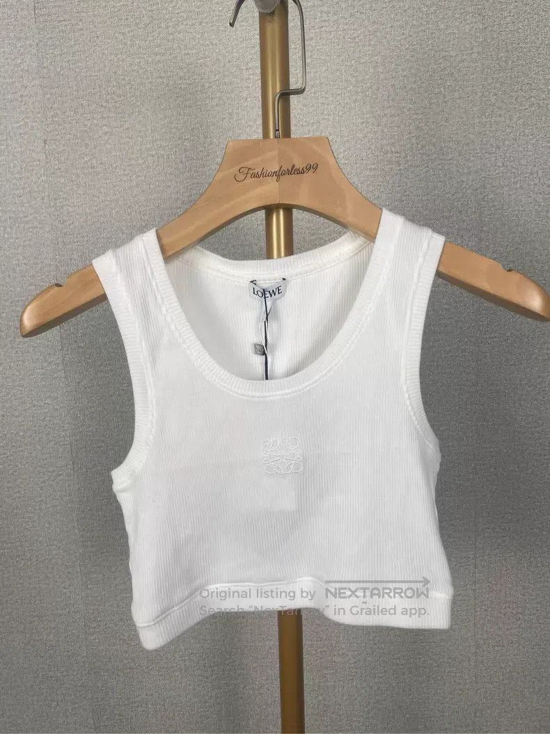 Loewe Loewe White Embroidered Logo Vest Size XS / US 0-2 / IT 36-38 - 1 Thumbnail