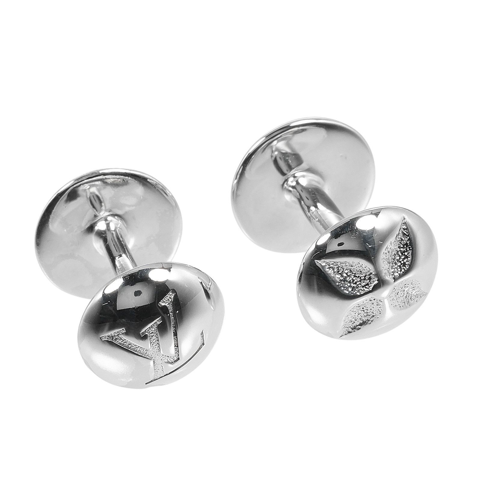 Louis Vuitton Louis Vuitton Louis Vuitton Boutons De Manchette Crew Silver Cufflinks Precious Metal Cufflinks M65059 DUTY FREE for USA Size ONE SIZE - 1 Thumbnail