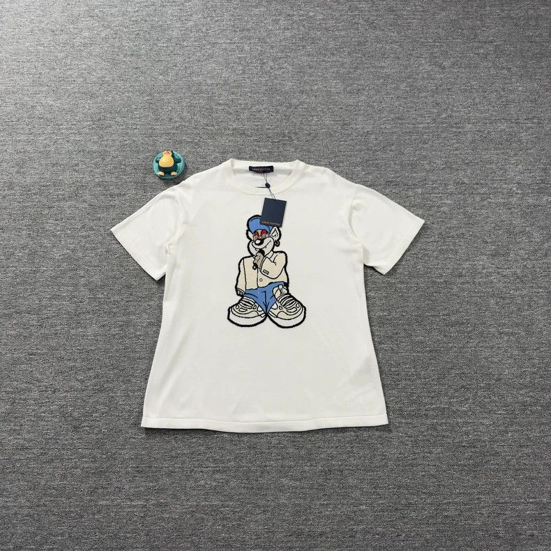 Louis Vuitton Louis Vuitton White Rap Wolf Pattern Short Sleeve 2503-Next Size US L / EU 52-54 / 3 - 1 Thumbnail