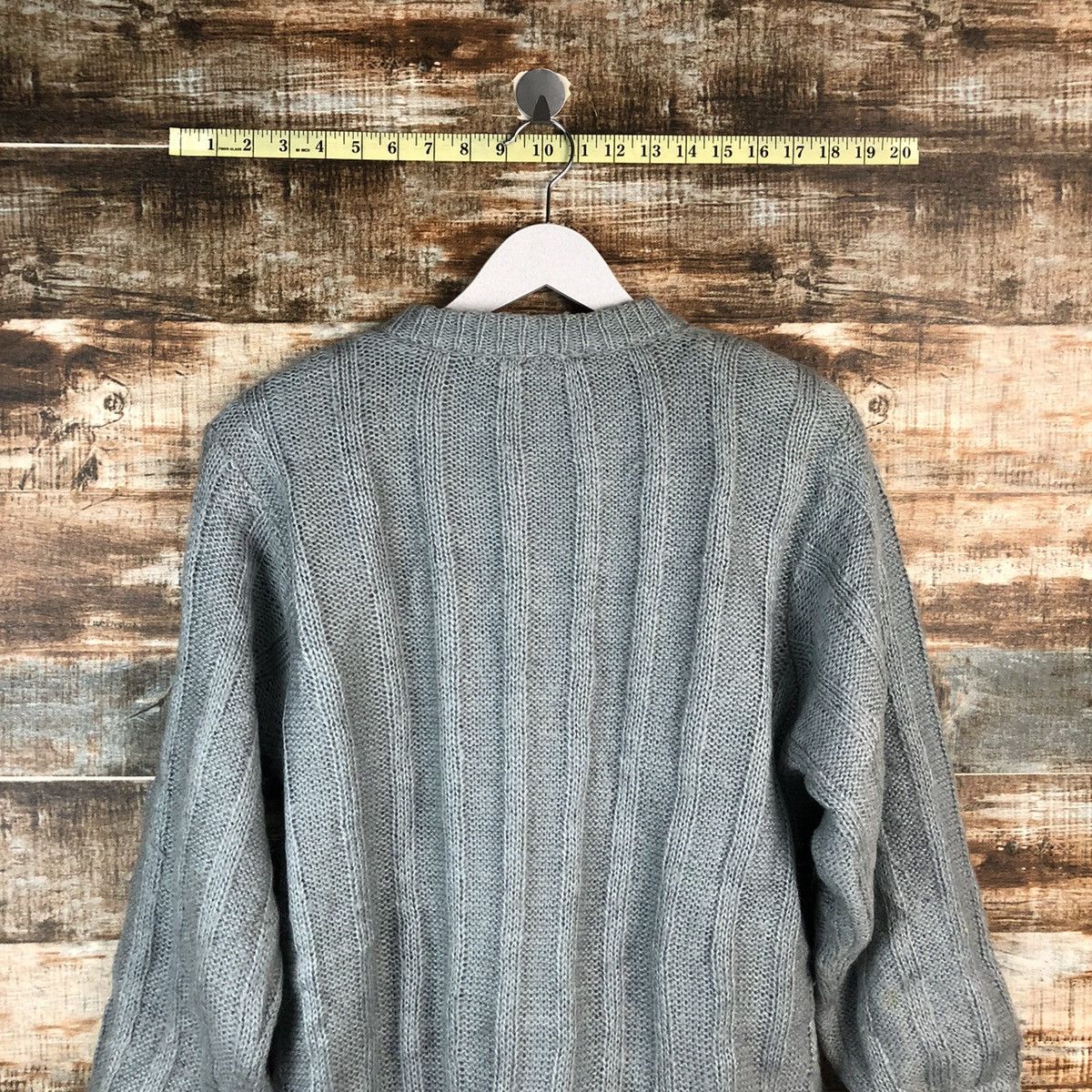 Japanese Brand Sec Grey Cardigan vintage Knitwear #A2244 Size L / US 10 / IT 46 - 14 Thumbnail