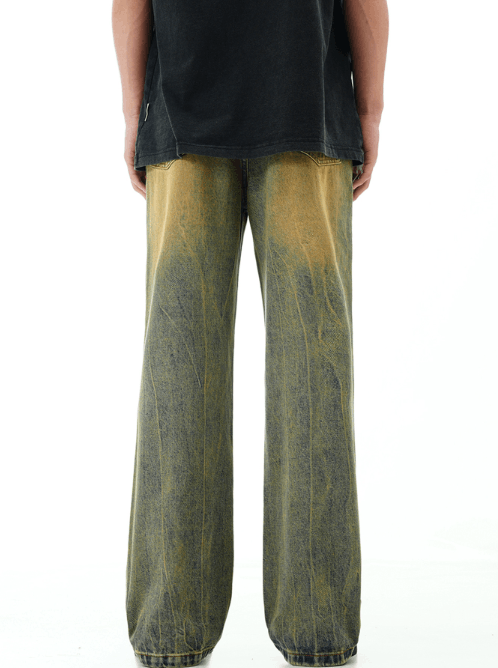 Japanese Brand × Jean American retro washed distressed loose bootcut jeans Size US 32 / EU 48 - 4 Thumbnail