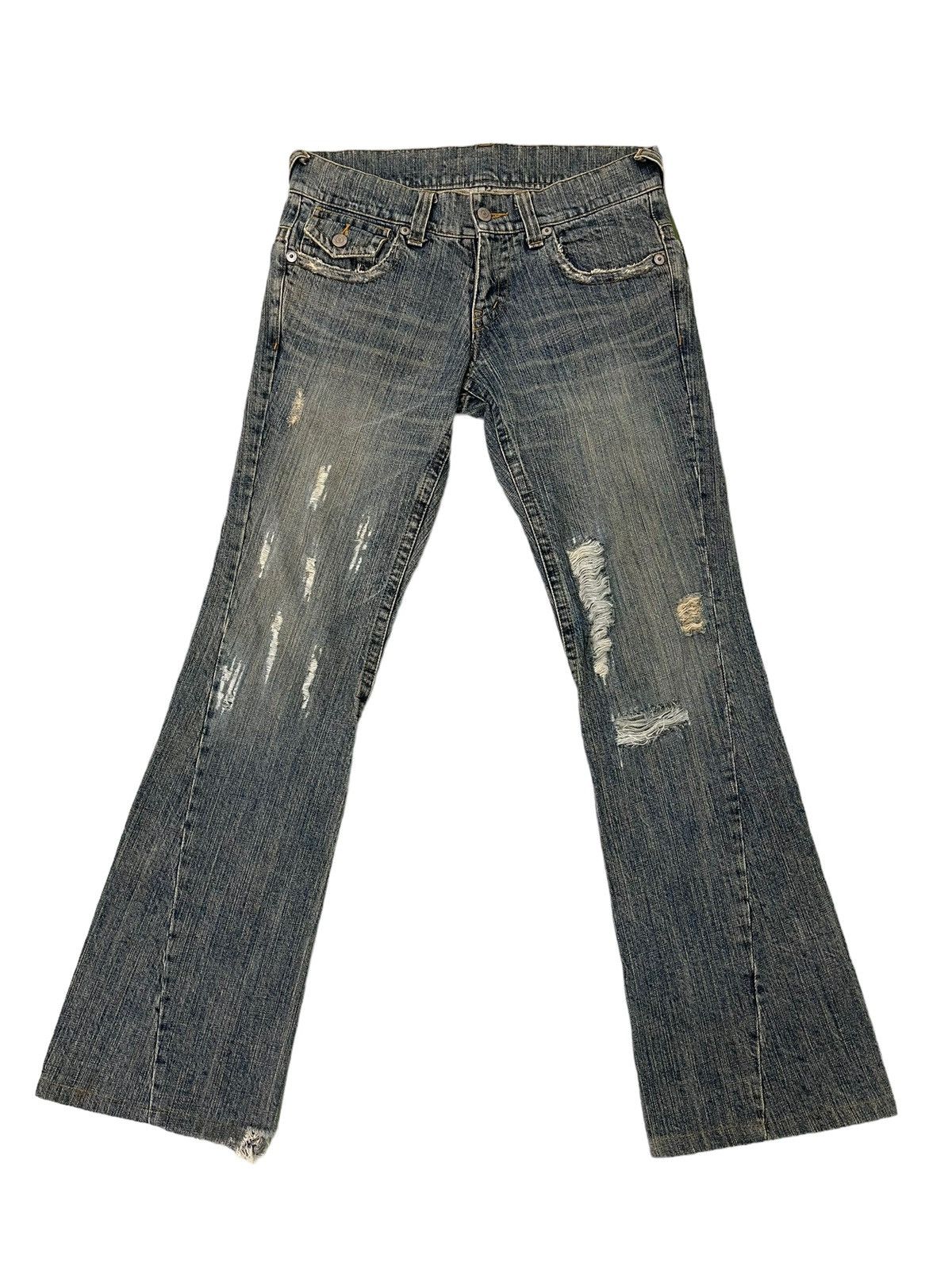 Tornado Mart Flare Jeans Tornado Mart Distress Low Rise Boot Cut 6🟦5 Size US 30 / EU 46 - 2 Thumbnail