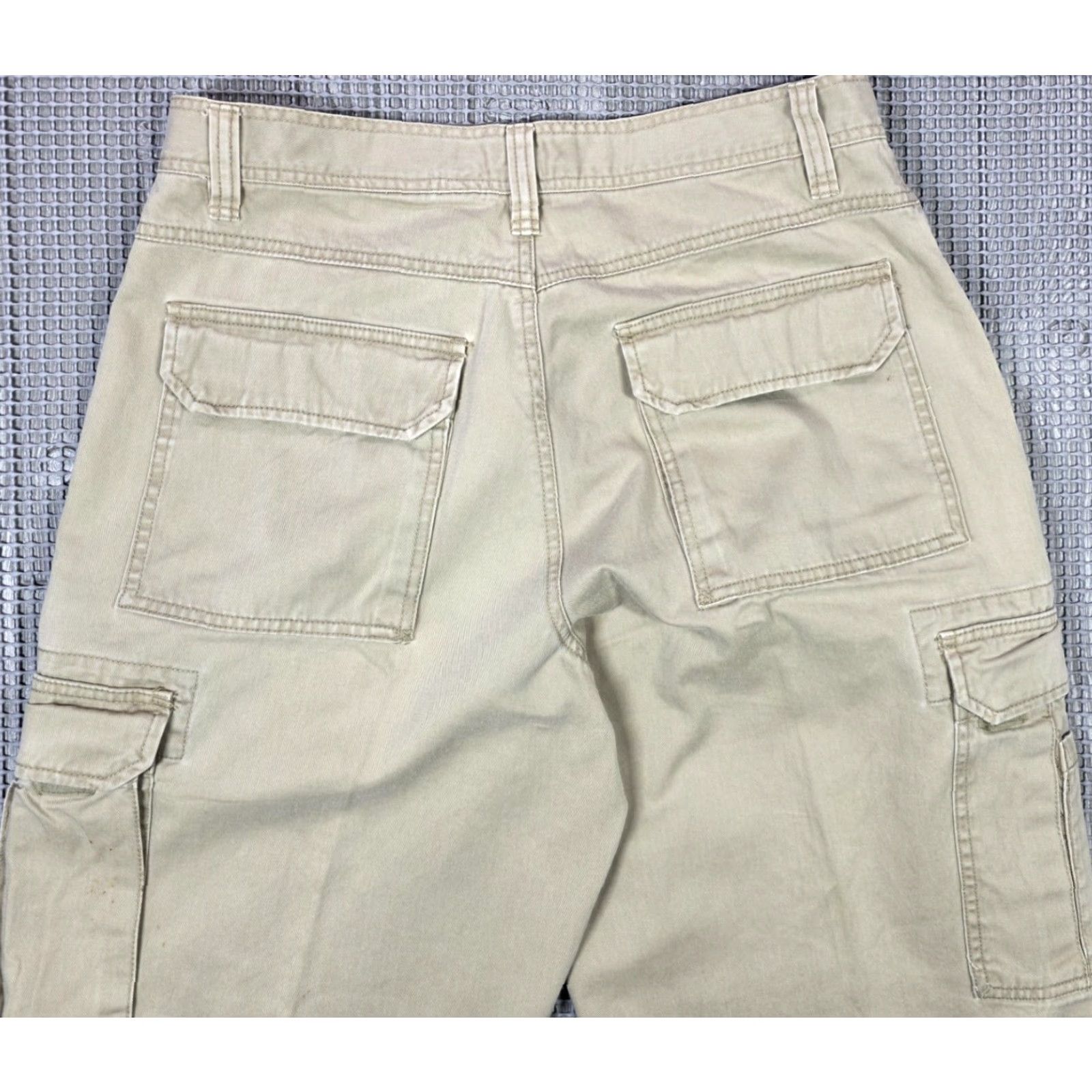 Vintage VINTAGE Unionbay Baggy Military Cargo Beige Skater Pants 34x34 Wide Leg Mens 90s Y2k Cargo Pant Size US 34 / EU 50 - 3 Thumbnail