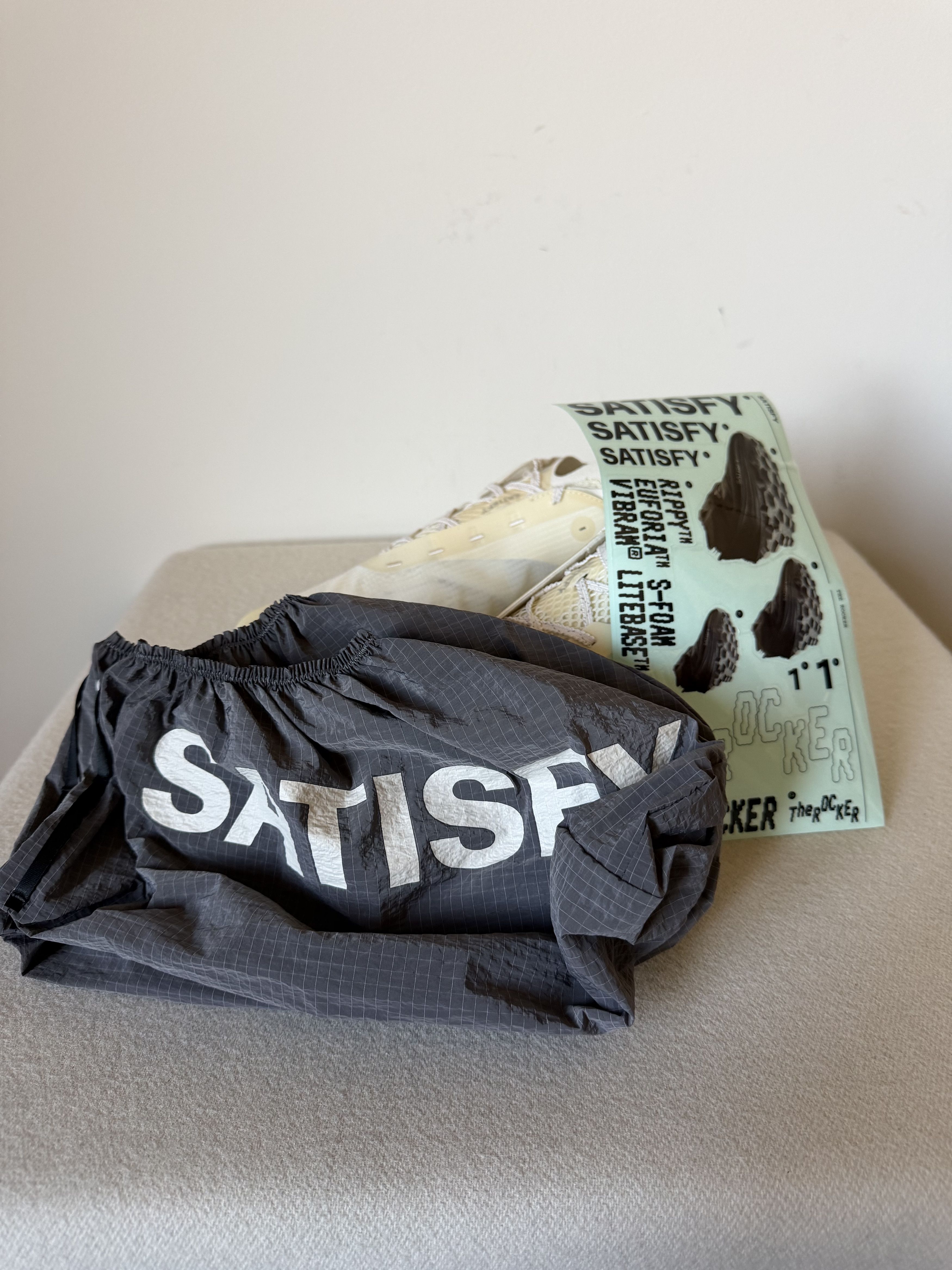 Satisfy Satisfy Running The Rocker Sneakers in Antique White Size US 12 / EU 45 - 7 Thumbnail