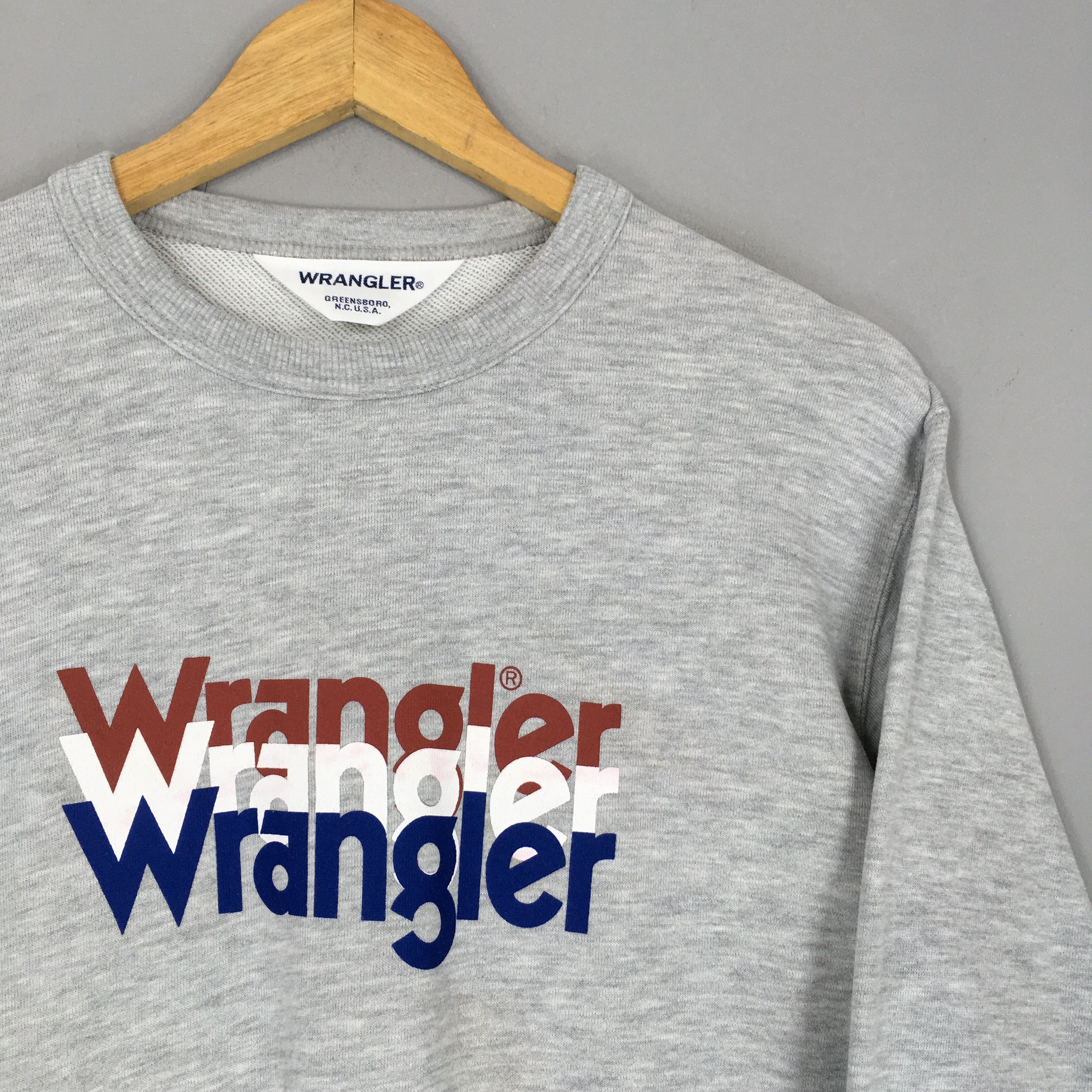 Vintage × Wrangler Vintage Wrangler Usa Gray Sweatshirt Small Size US S / EU 44-46 / 1 - 2 Thumbnail