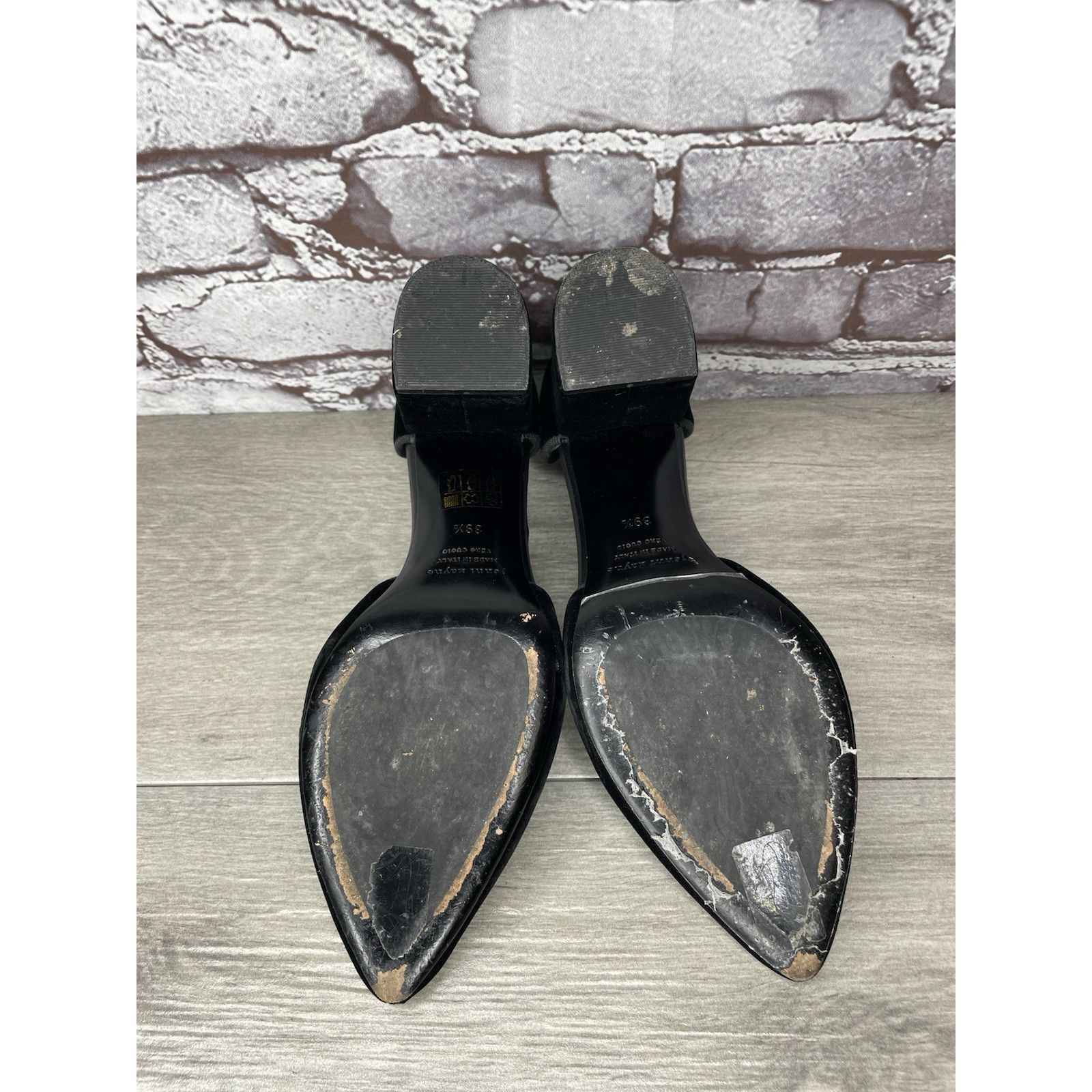 Other JENNI KAYNE Black Velvet D’ Orsay Block Heel Pointed Shoes W Size US 9 / IT 39 - 9 Thumbnail
