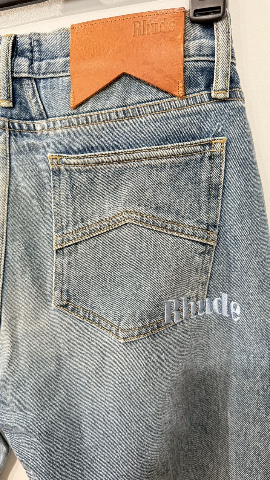 Rhude Rhude x McLaren Denim Embroidered Jean Size 32, color Blue Size US 32 / EU 48 - 11 Thumbnail