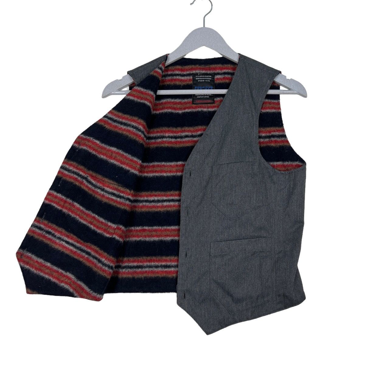 Japanese Brand 🔥 NICOLE CLUB FOR MEN MOHAIR LINING VEST Size US S / EU 44-46 / 1 - 9 Thumbnail