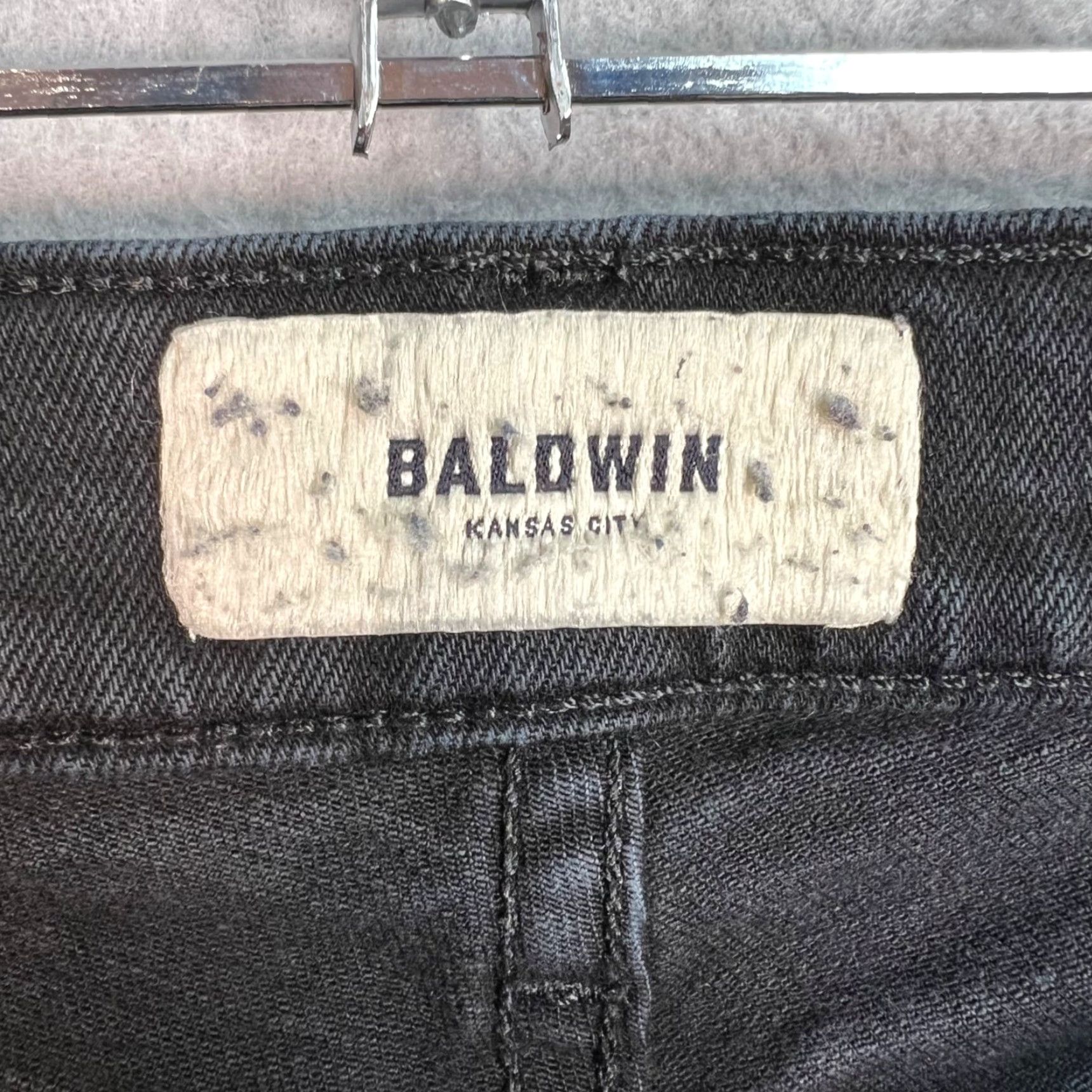 Vintage Baldwin Maxwell Jeans Womens 30 Mid Rise Cropped Flare Black Made In USA Size 30" / US 8 / IT 44 - 3 Thumbnail