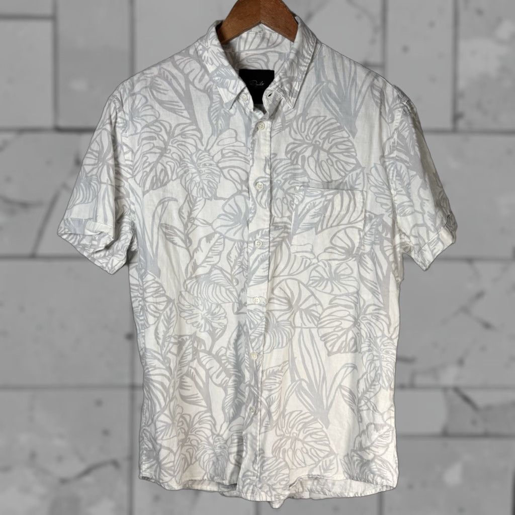 Rails VINTAGE Rails Hawaiian Print Shirt Mens Size M White Linen Blend Button-Up Size US M / EU 48-50 / 2 - 1 Thumbnail