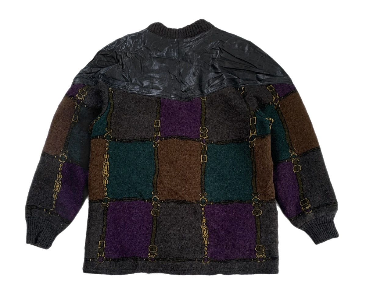 Torras Torras Colour Block Blend Wool & Leather Jacket Size M / US 6-8 / IT 42-44 - 2 Thumbnail