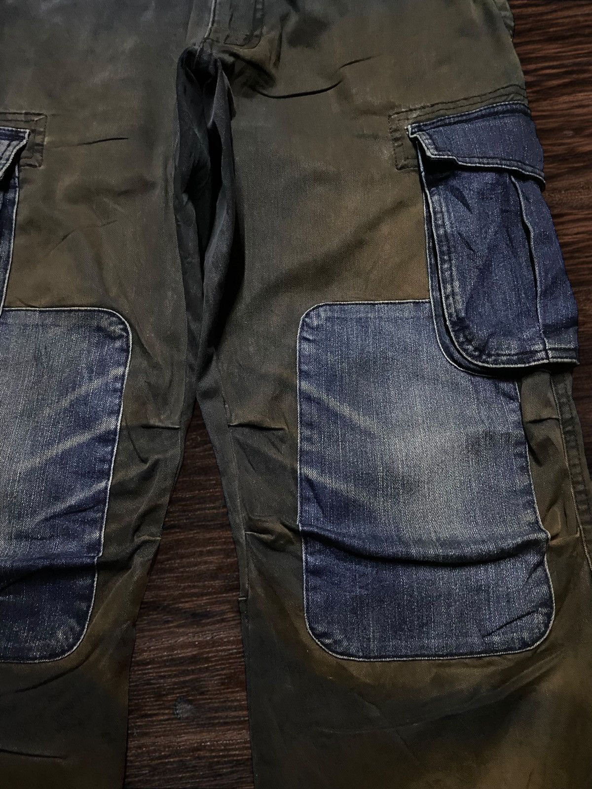 ROCKSMITH Rocky Patchwork Denim Cargo Pants / Utility Workwear Size US 34 / EU 50 - 8 Thumbnail