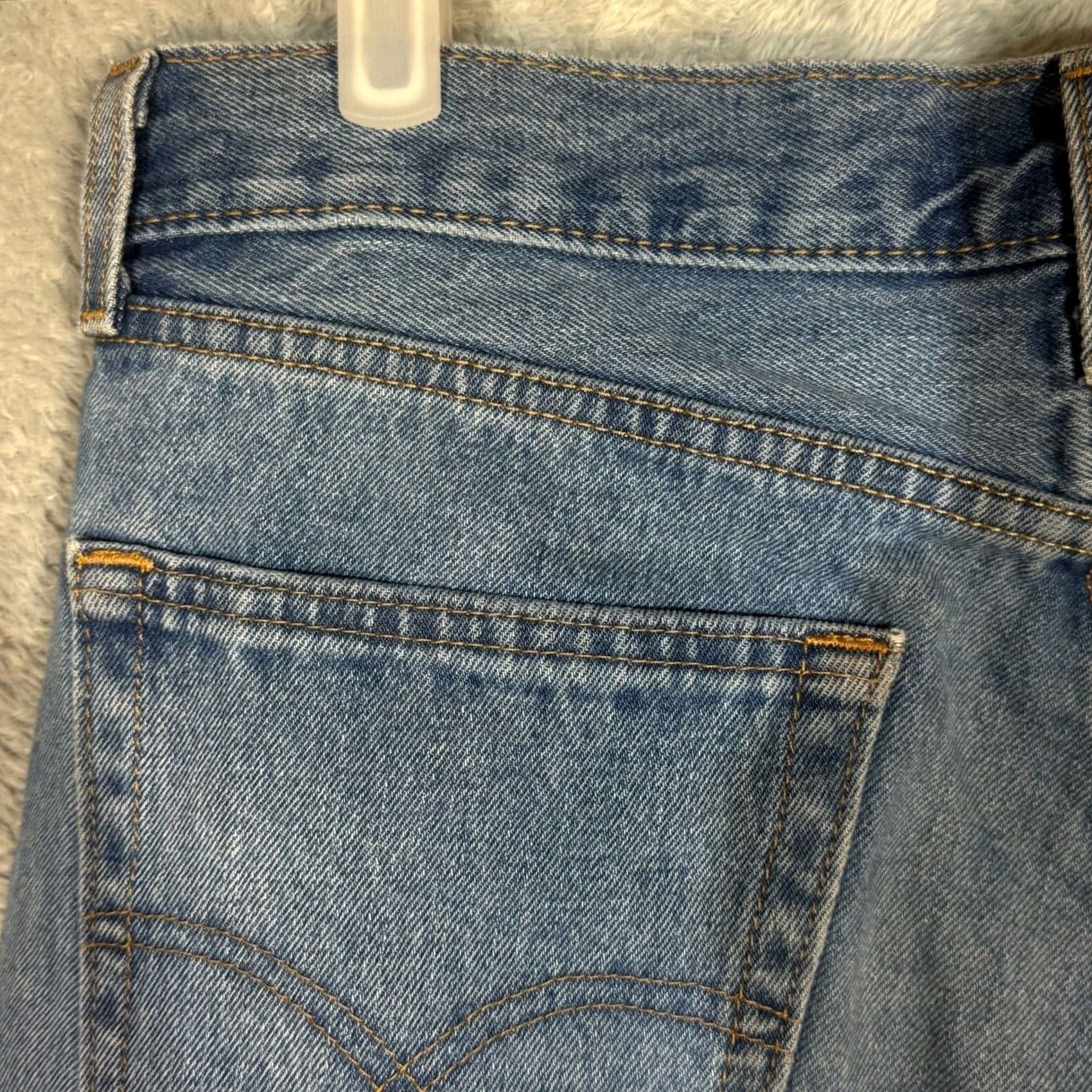 Levi's Levi’s 505 Jeans Men’s 32x30 Blue Denim Stretch Mid Rise Straight Leg Jeans Size US 32 / EU 48 - 6 Thumbnail