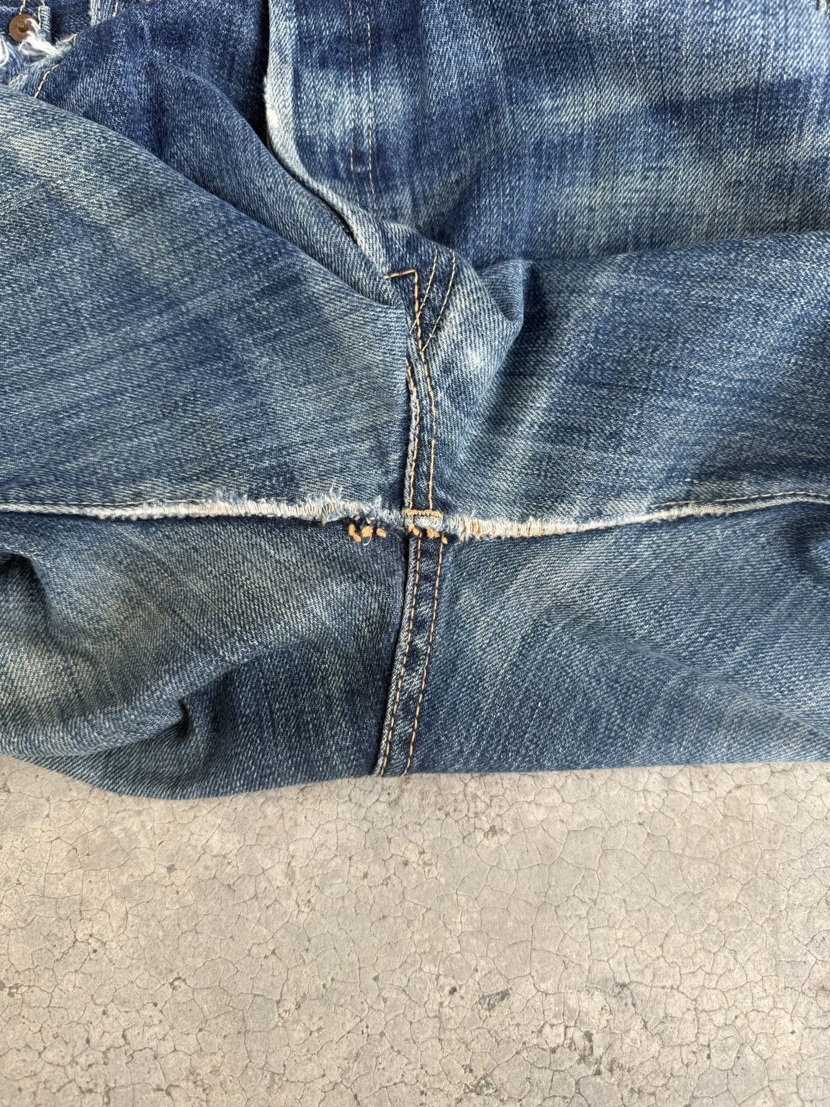 The Real McCoy's Joe Mccoy 906 Selvedge Denim Mudwash Distressed Ripped Size US 30 / EU 46 - 20 Thumbnail