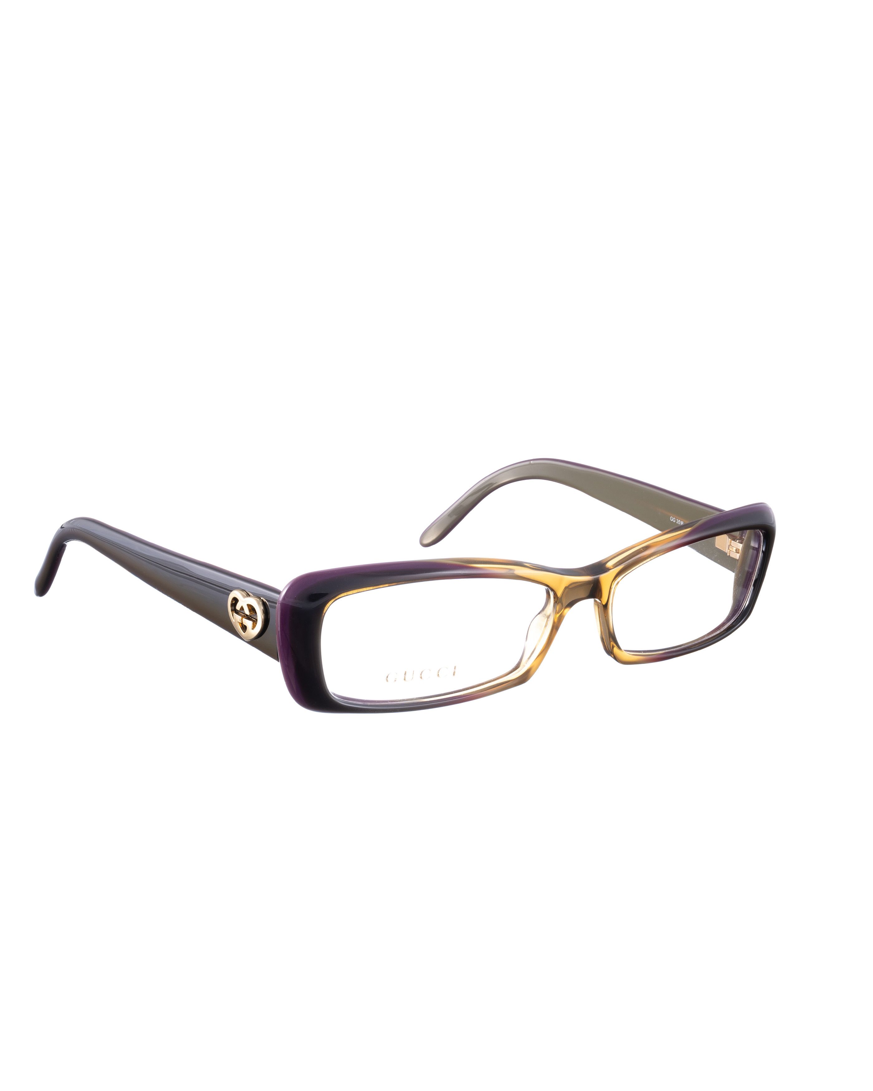 Gucci Gucci 00s Cat Eye Brown Glasses with Hearts Size ONE SIZE - 2 Thumbnail