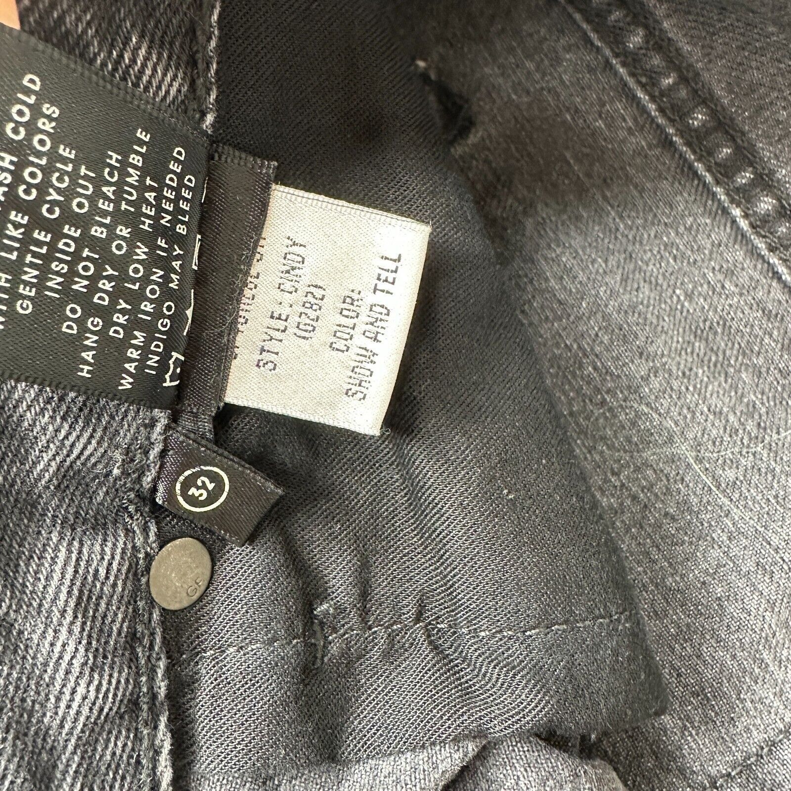 GRLFRND GRLFRND Cindy Button Fly High Rise Gray CutOff Jean Short 32 Size 32" / US 10 / IT 46 - 6 Thumbnail