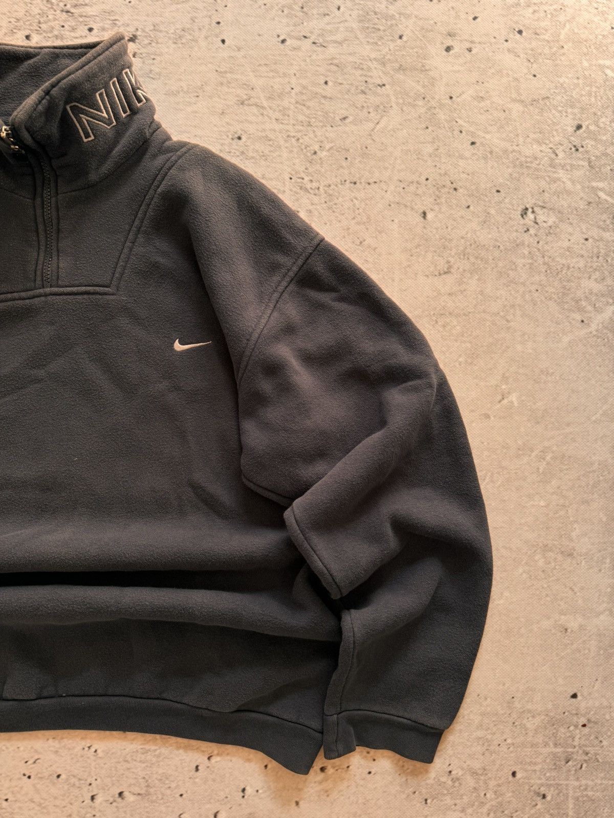 Nike × Vintage NIKE 1/3 ZIP VINTAGE BASIC LOGO OVERSIZE BOXY HOODIE Size US XL / EU 56 / 4 - 3 Thumbnail