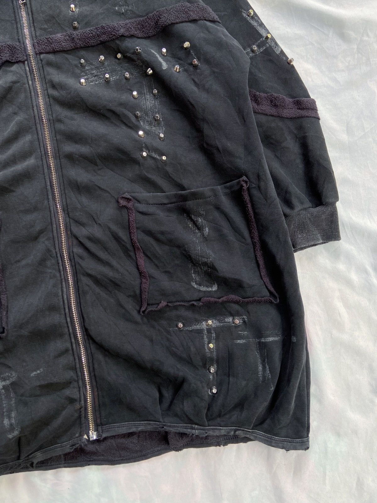 If Six Was Nine JAPANESE PUNK DISTRESSED UKNOWN BRAND PARKA STYLE ZIP HODDIE Size US XL / EU 56 / 4 - 3 Thumbnail