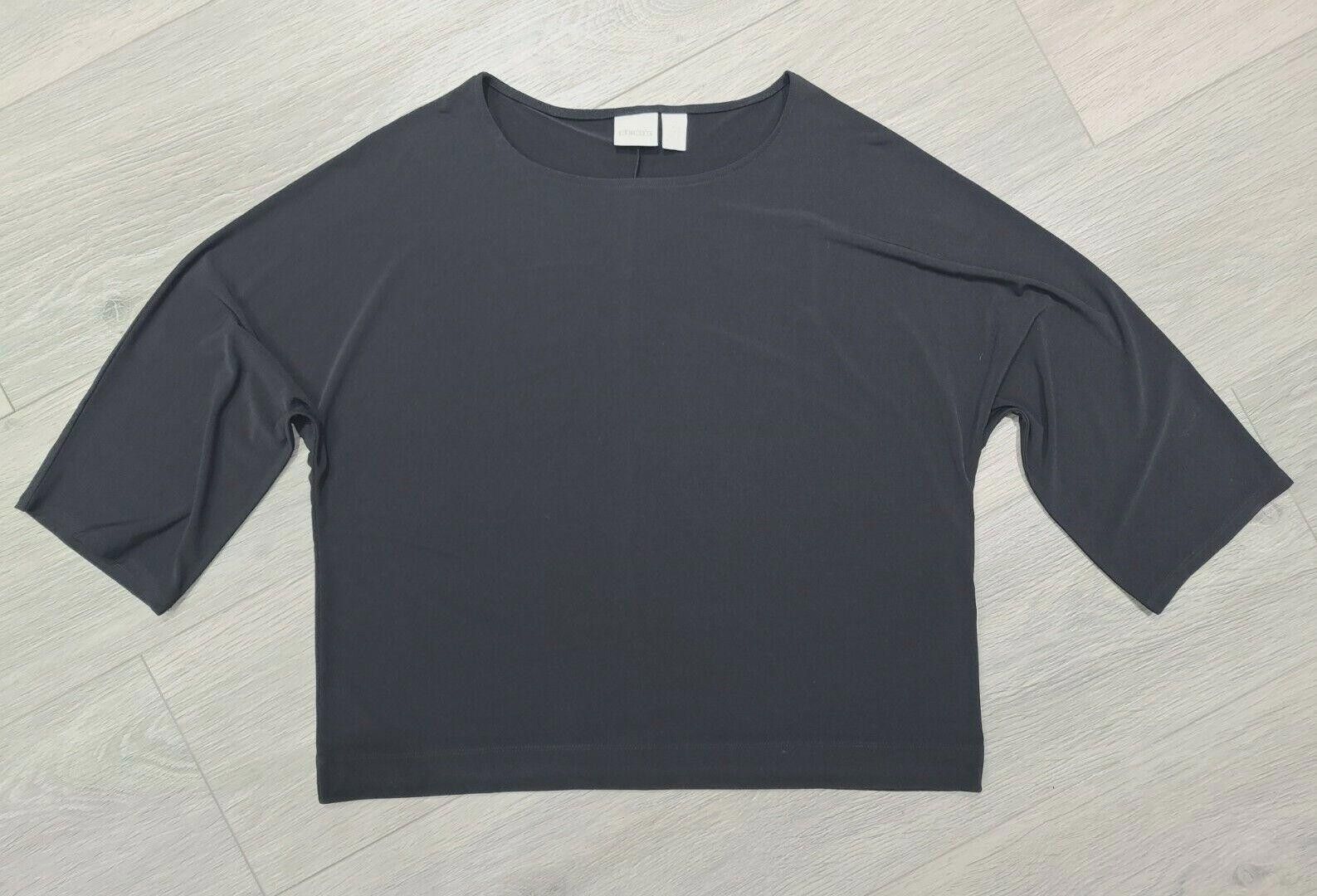 Chicos Chicos Top Size 2 Black 3/4 Sleeve Casual stretch Large 12 Size XS / US 0-2 / IT 36-38 - 6 Thumbnail