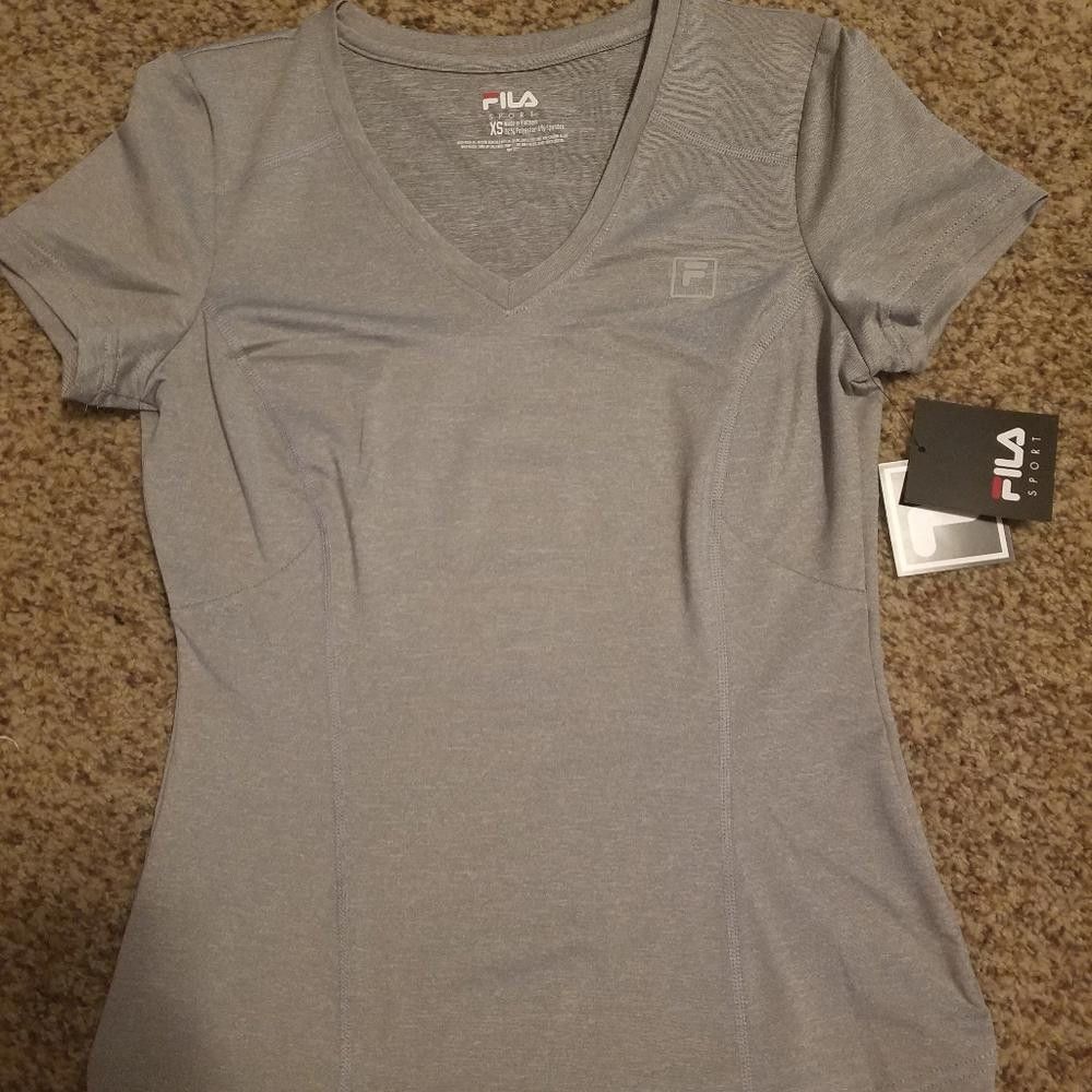 Designer NWT Fila Sport XS Gray Shirt Size XS / US 0-2 / IT 36-38 - 1 Thumbnail