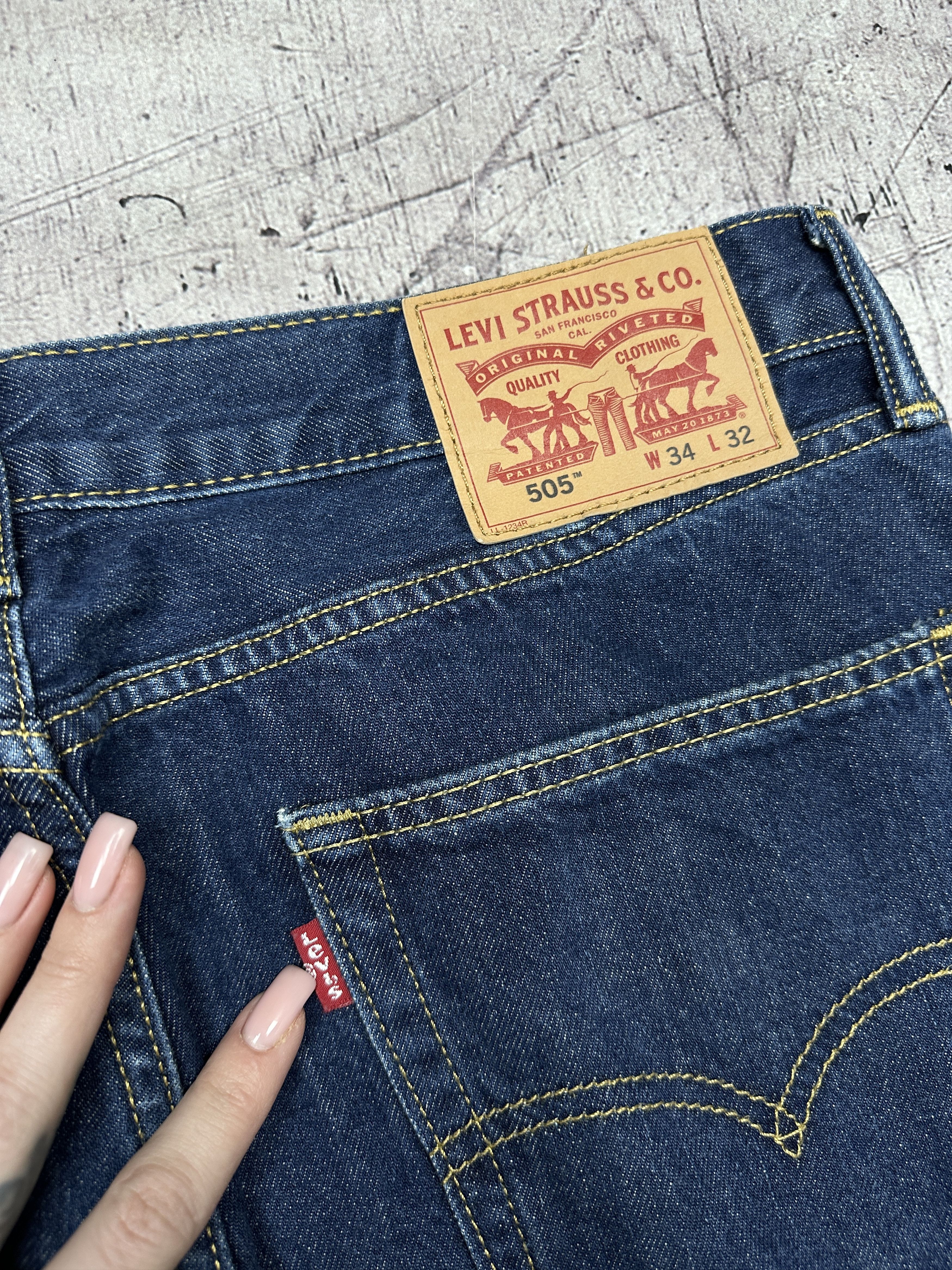 Levi's Levi's 505 Mens Denim Pants Jeans Size 34 x 32 Size US 34 / EU 50 - 3 Thumbnail