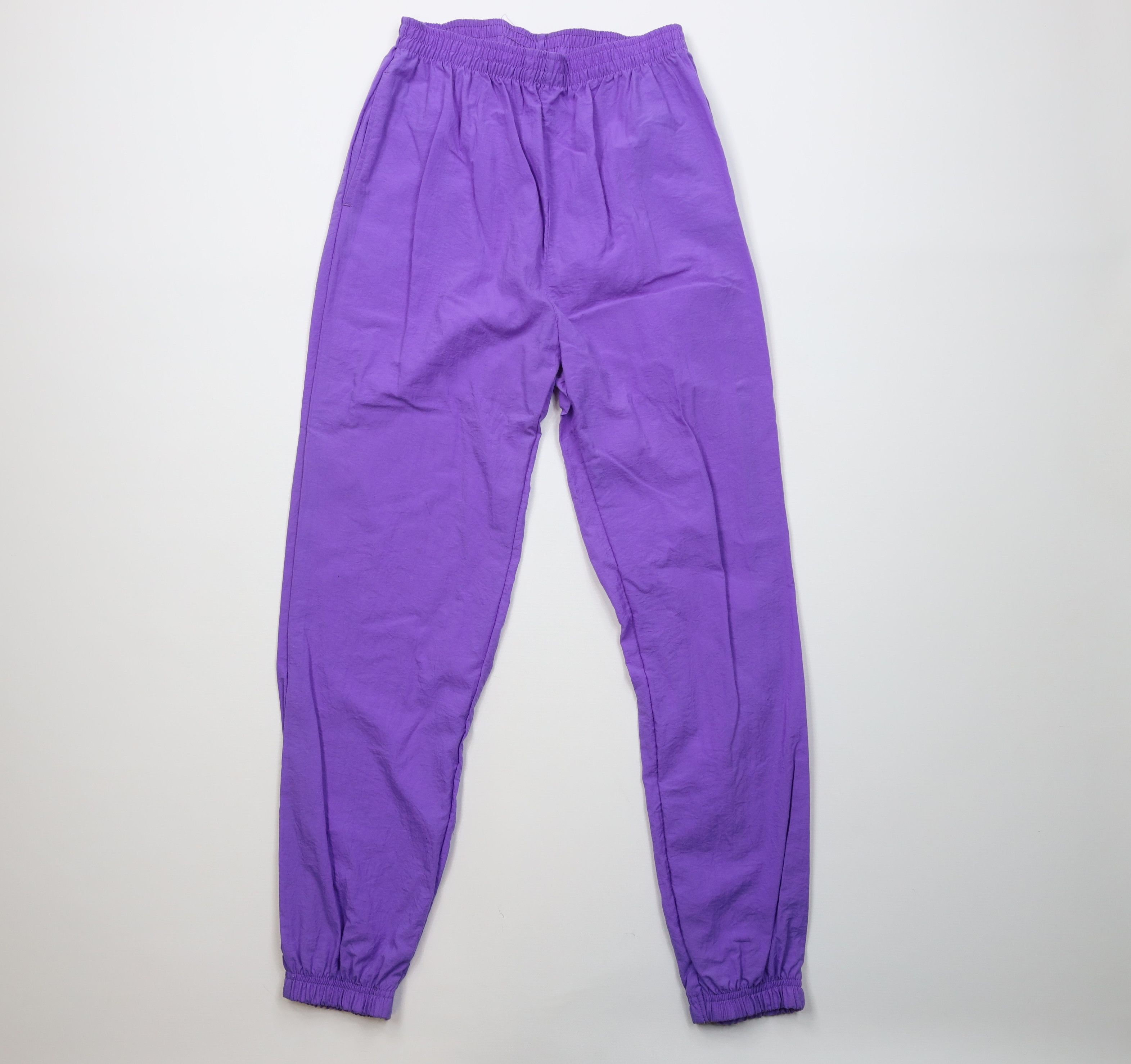 Vintage Vintage 90s Streetwear Windbreaker Joggers Pants Purple Size 26" / US 2 / IT 38 - 1 Thumbnail