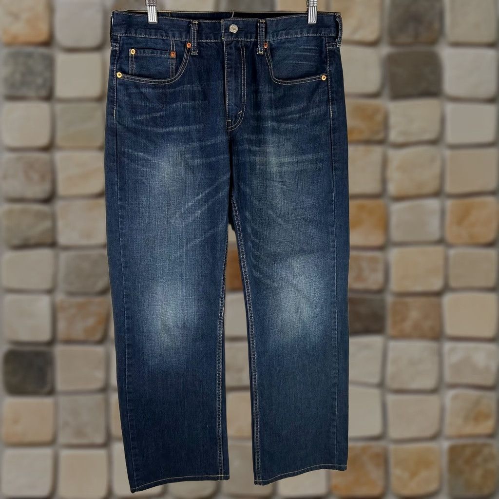Levi's Levi's 559 Relaxed Straight Jeans Mens 34x32 Dark Wash Denim 5-Pocket Button Zip Cotton | Levi's 600 Series Size US 34 / EU 50 - 1 Thumbnail