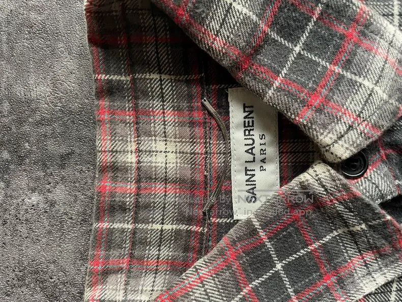 Saint Laurent Paris Saint Laurent Paris Fringe Destroyed Black and Red Plaid S Size US S / EU 44-46 / 1 - 4 Thumbnail