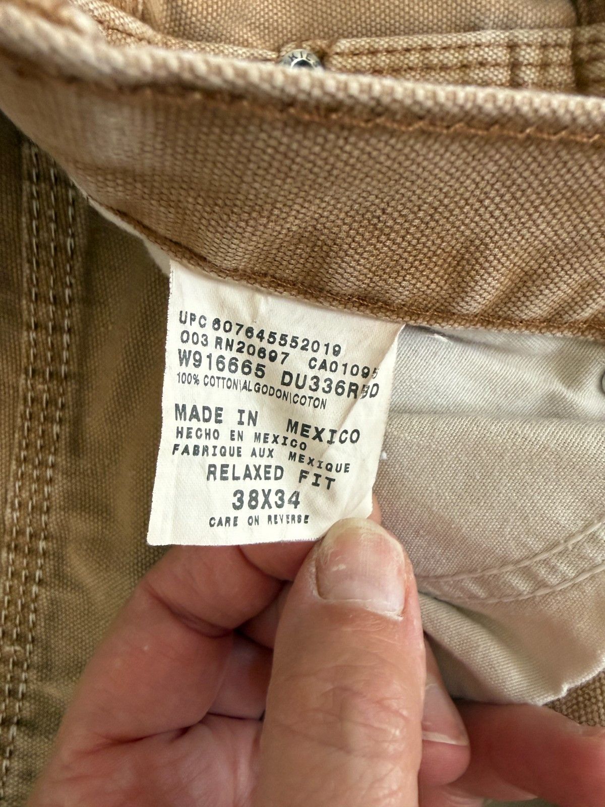 Dickies Dickies Mens 38x34 Relaxed Fit Work Pants Brown Cotton Util Size US 38 / EU 54 - 5 Thumbnail