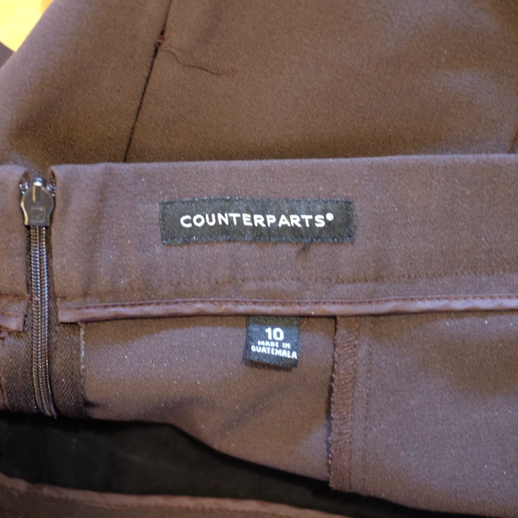 Vintage Counterparts Brown A-Line Skirt Size 10 Career Poly/Rayon/Spandex #p43-34 Skirt Women Regular Knee Length Brown 10 Womens Size 32" / US 10 / IT 46 - 7 Thumbnail