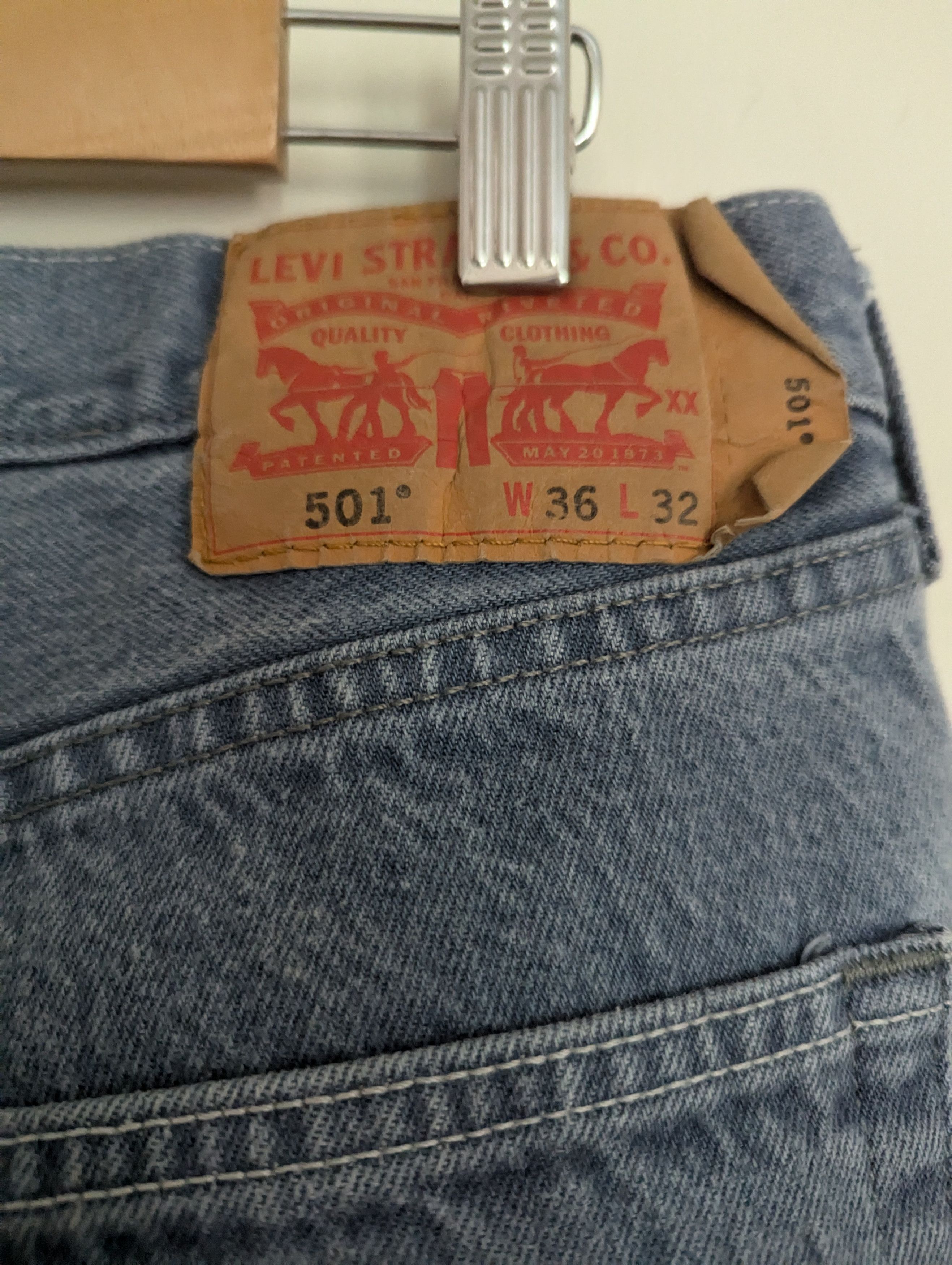 Levi's 501 Light Wash Jeans Size US 36 / EU 52 - 5 Thumbnail