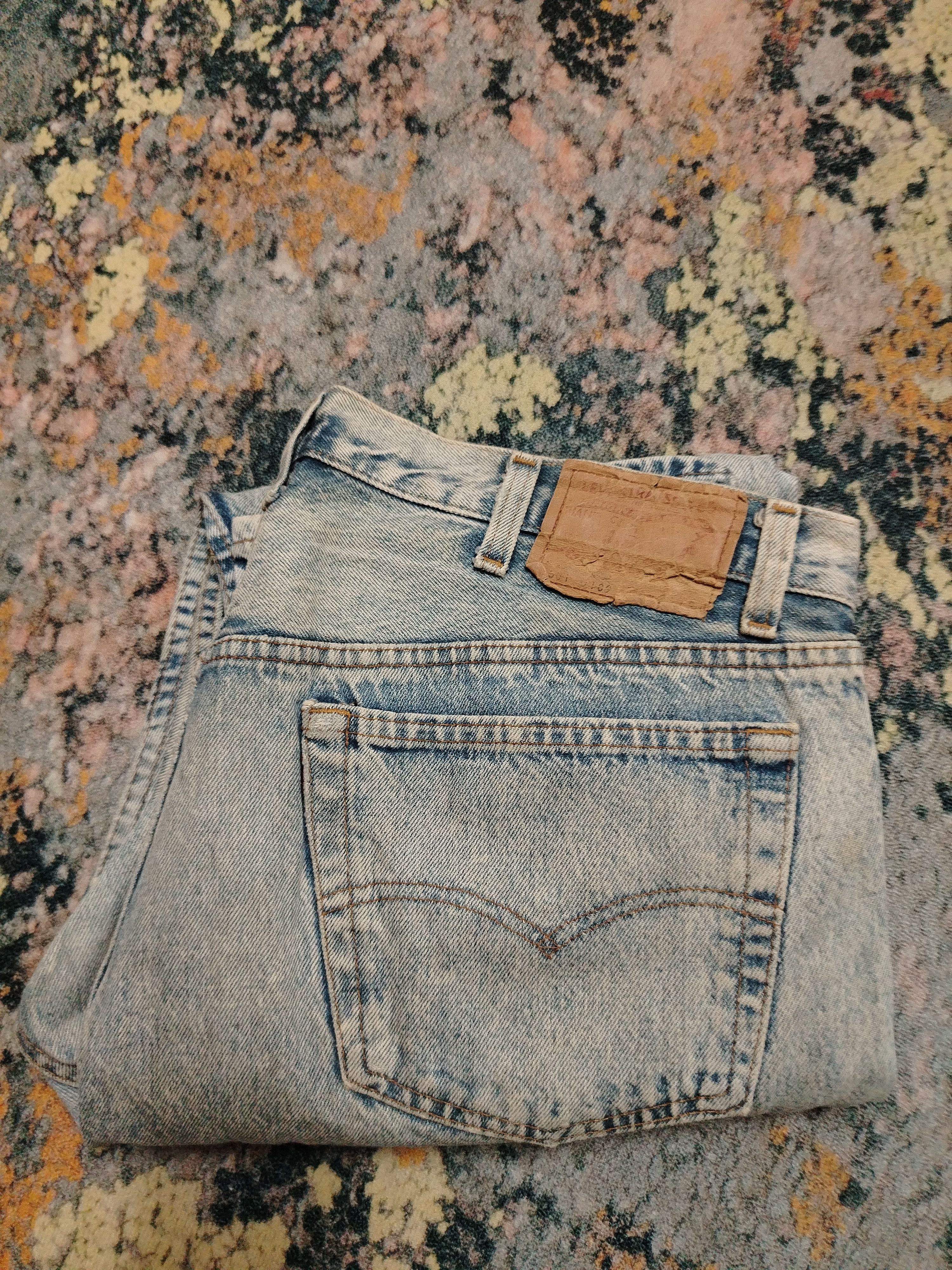 Levi's Vintage 80s levis 501 acid wash Size US 39 - 13 Thumbnail