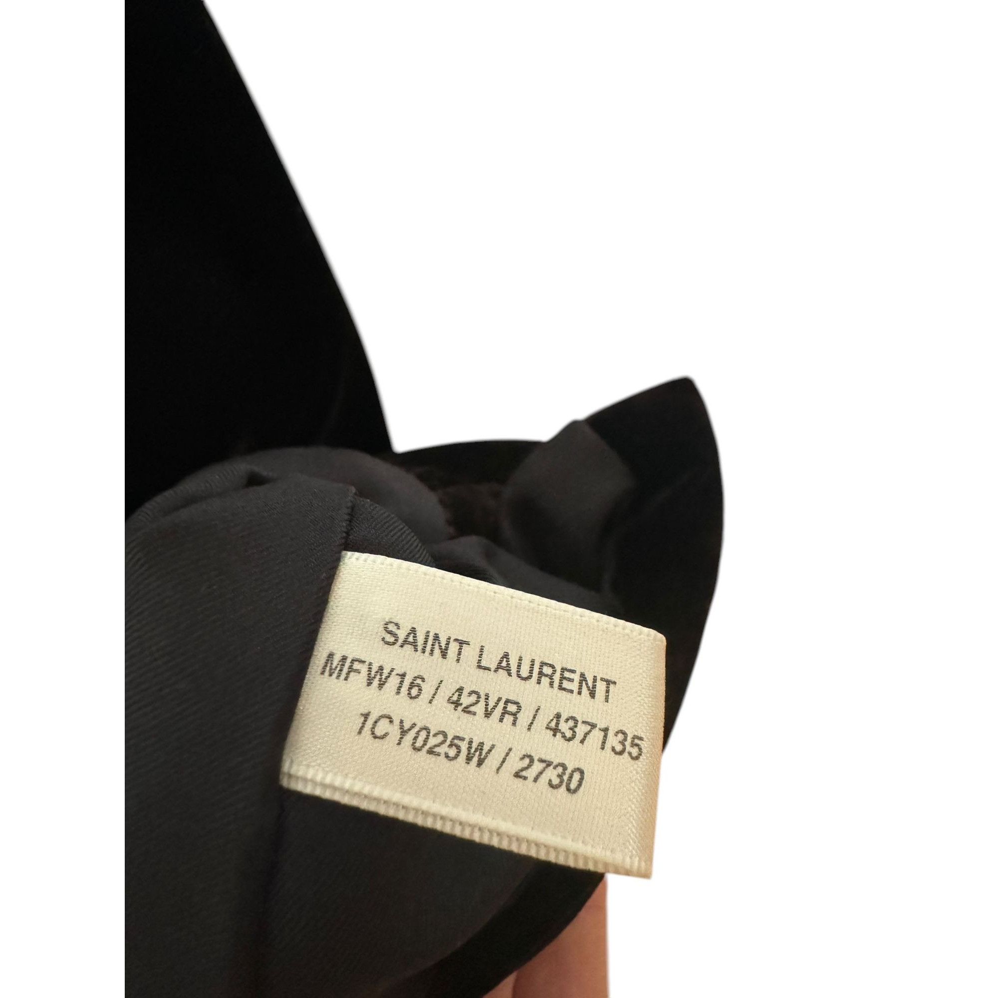 Saint Laurent Paris Hedi Slimane FW 2016 Velvet Blazer Jacket Size 34R - 8 Thumbnail