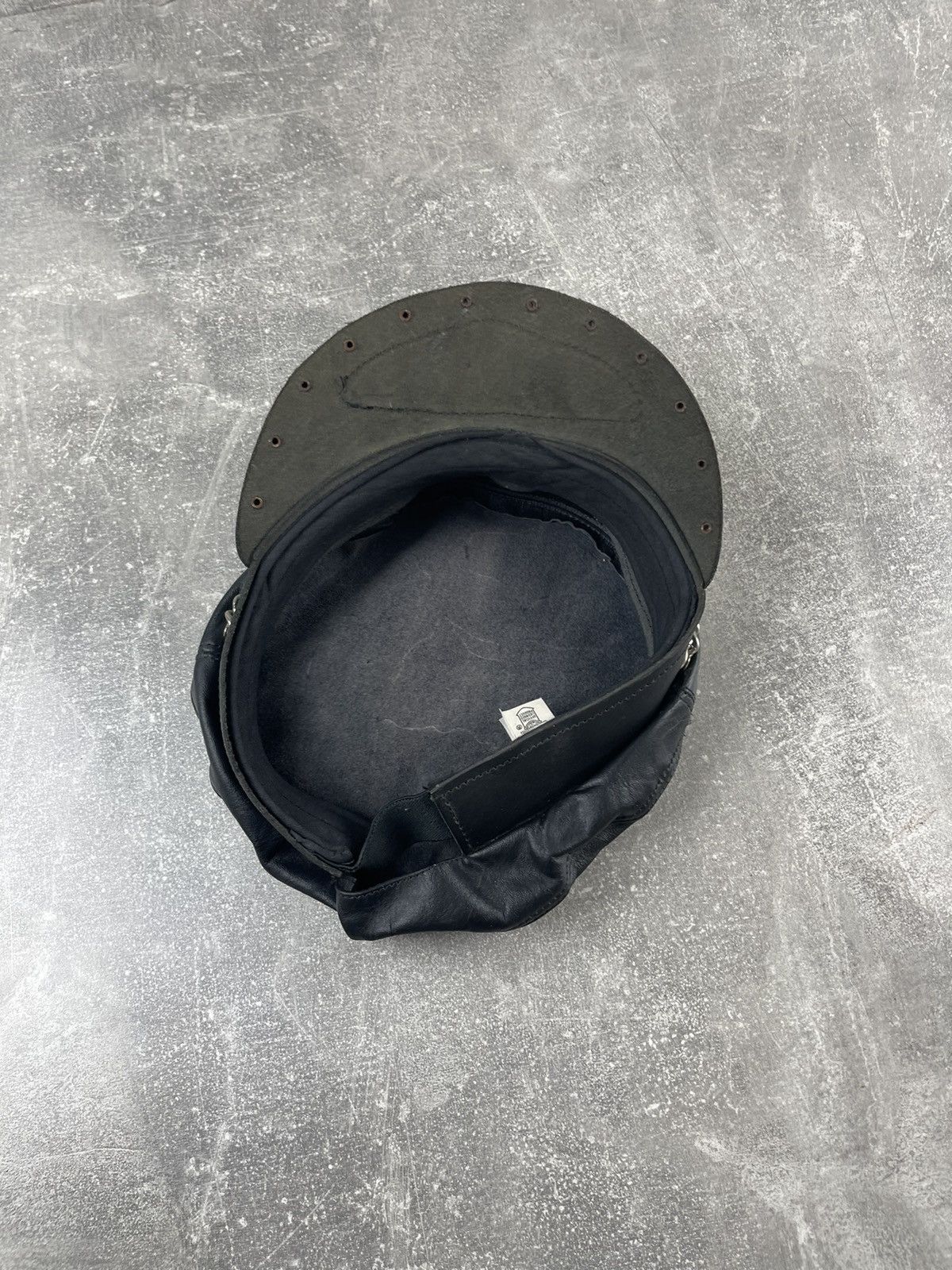Harley Davidson × Vintage Harley Davidson Punk 80s Leather Logo Chain Captains Cap Size ONE SIZE - 9 Thumbnail