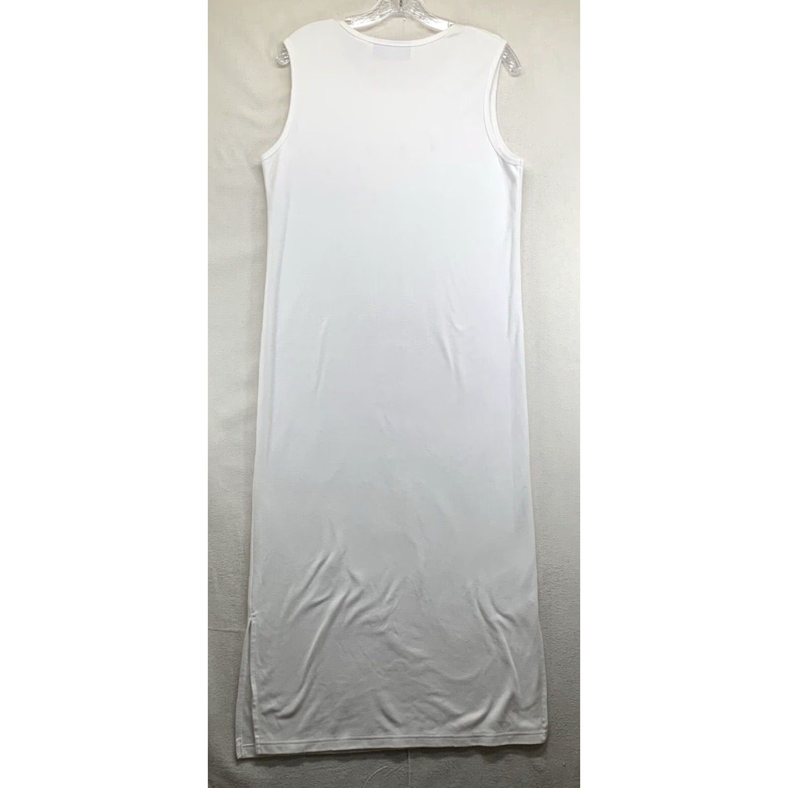 Vintage VINTAGE Needle & Thread Women’s Dress Long White Sleeveless Embroidered Daisy 80s 90s Bohemian Casual Summer Size M / US 6-8 / IT 42-44 - 2 Thumbnail