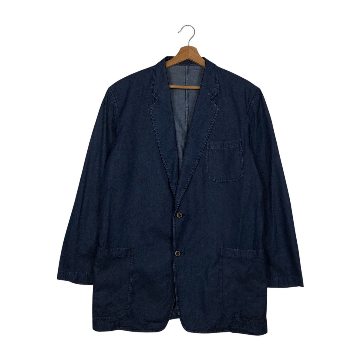 Burberry 📌Vintage Chore Jacket Denim Blue Burberrys Double Breast Size US M / EU 48-50 / 2 - 1 Thumbnail