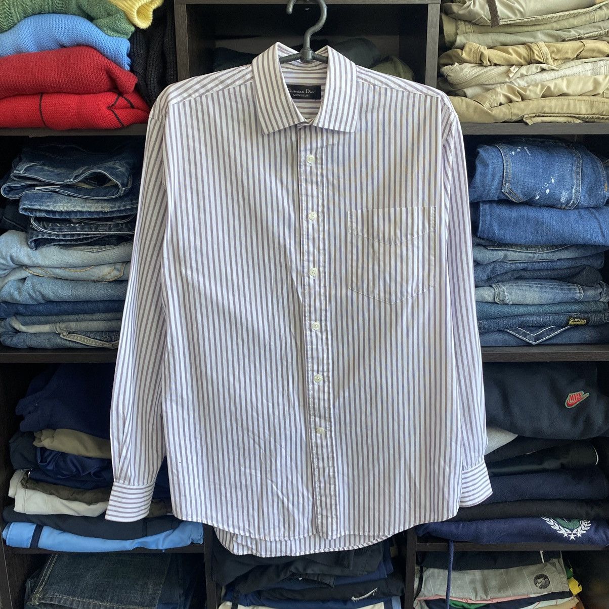 Christian Dior Monsieur Luxury Cristian Dior Monsieur Basic Designer button up shirt Size US M / EU 48-50 / 2 - 1 Thumbnail