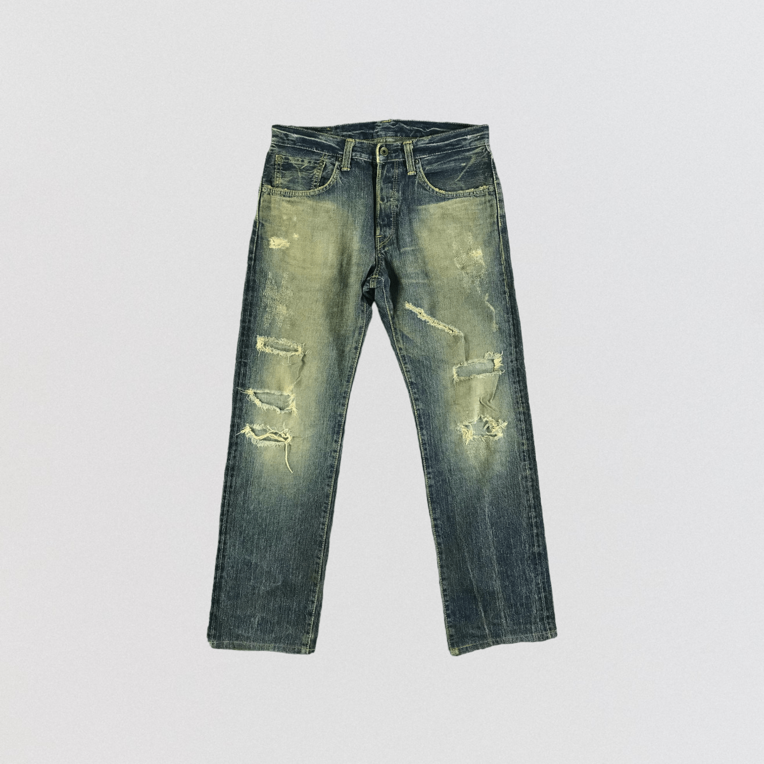 Edwin Vintage Distress Edwin 505 Selvedge Jeans-JM3565 Size US 34 / EU 50 - 1 Thumbnail