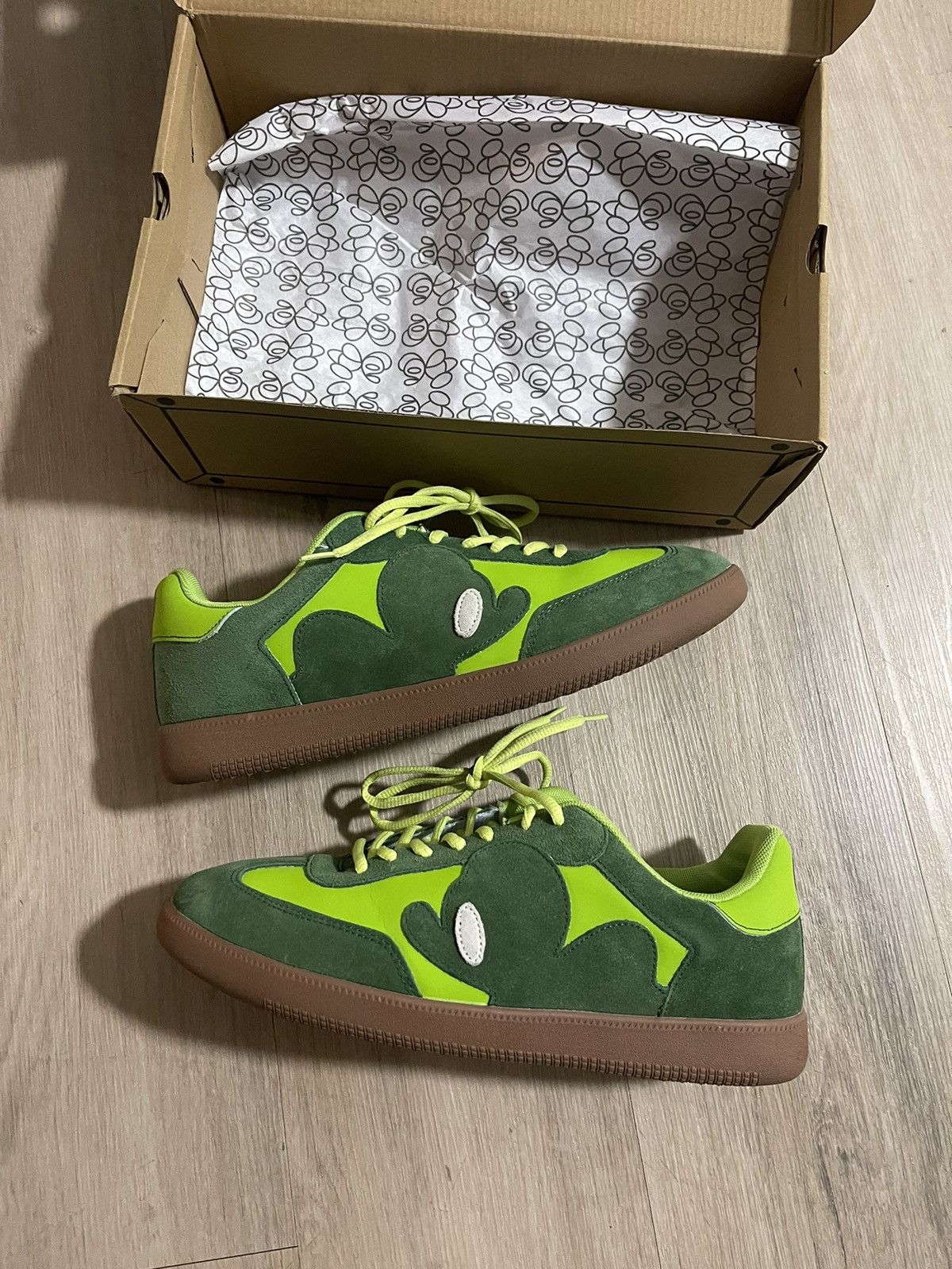 image of Asspizza x Father Steve Sneaker Worn 1 Pass As New 10/10 Condition in Green, Men's (Size 12)