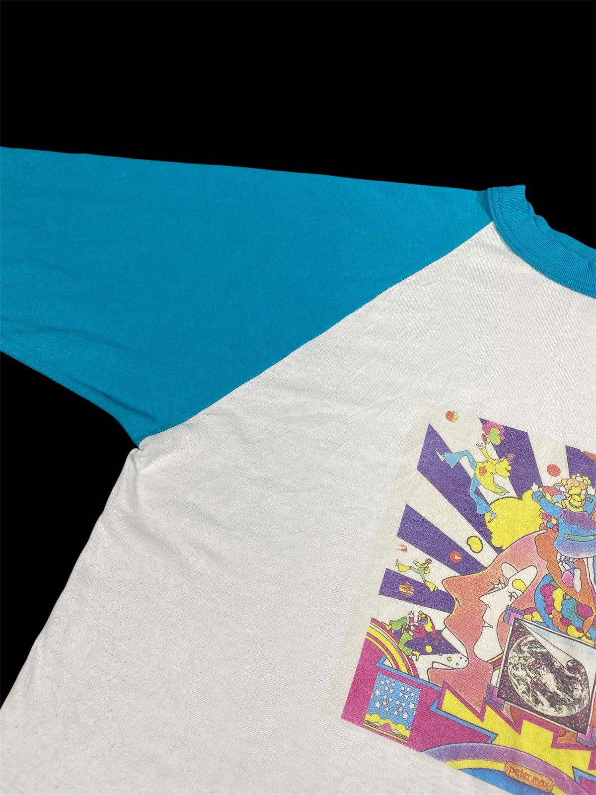 Vintage Vintage Peter Max Psychedelic Three-Quarter Sleeve T-Shirt Size US XL / EU 56 / 4 - 7 Thumbnail