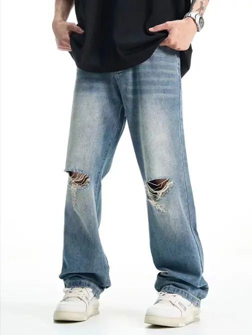 Japanese Brand Minako x Rina Fashion high street cool ripped jeans y2k Size US 34 / EU 50 - 6 Thumbnail