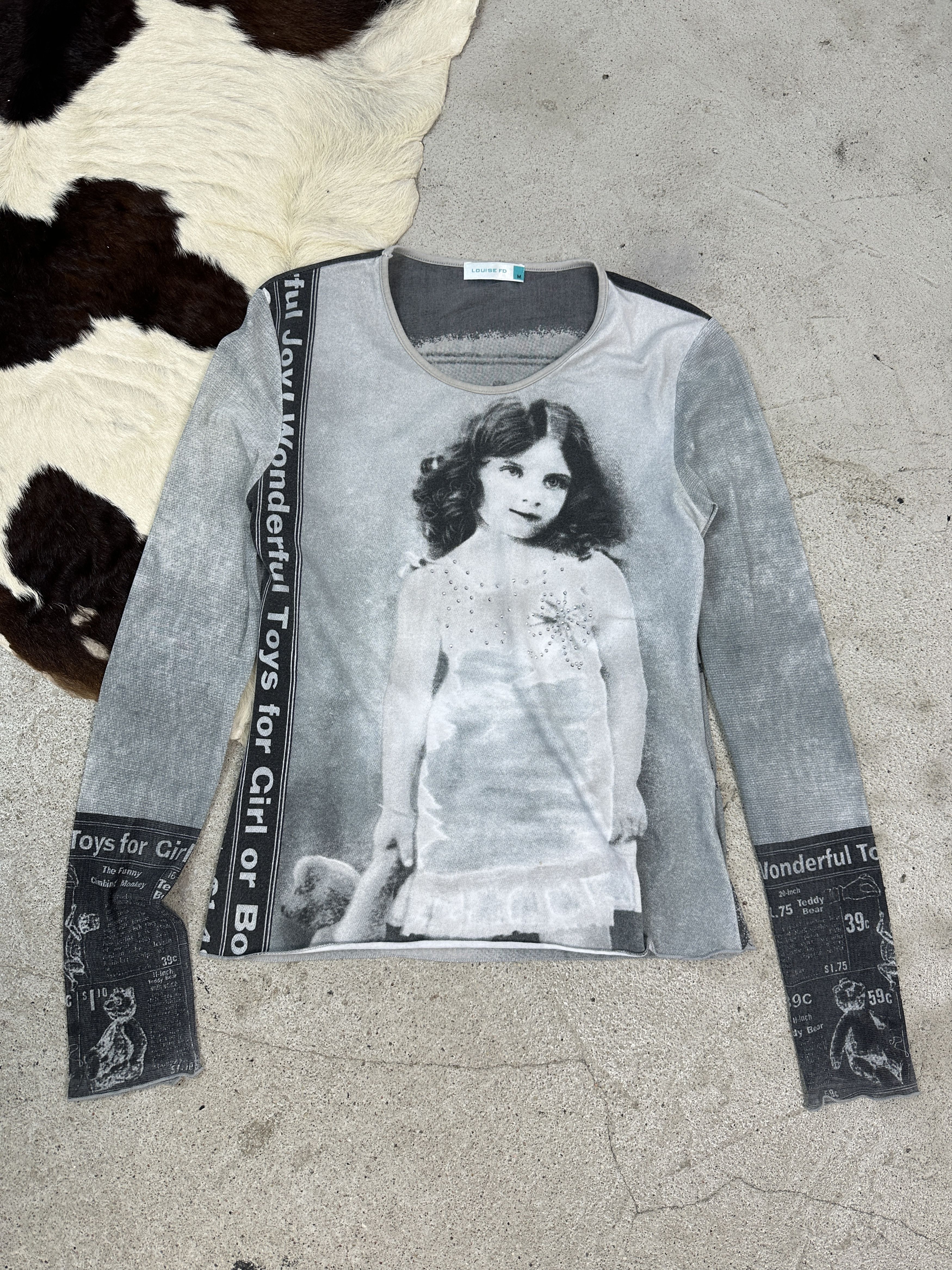 Vintage Meshtop 00s Printed Teddy Bear Girl Size M / US 6-8 / IT 42-44 - 4 Thumbnail